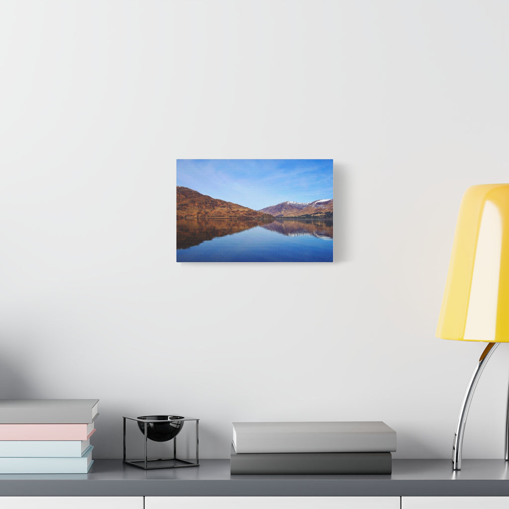 Lake Reflection Canvas Print Tranquil Mountain Landscape Wall Art