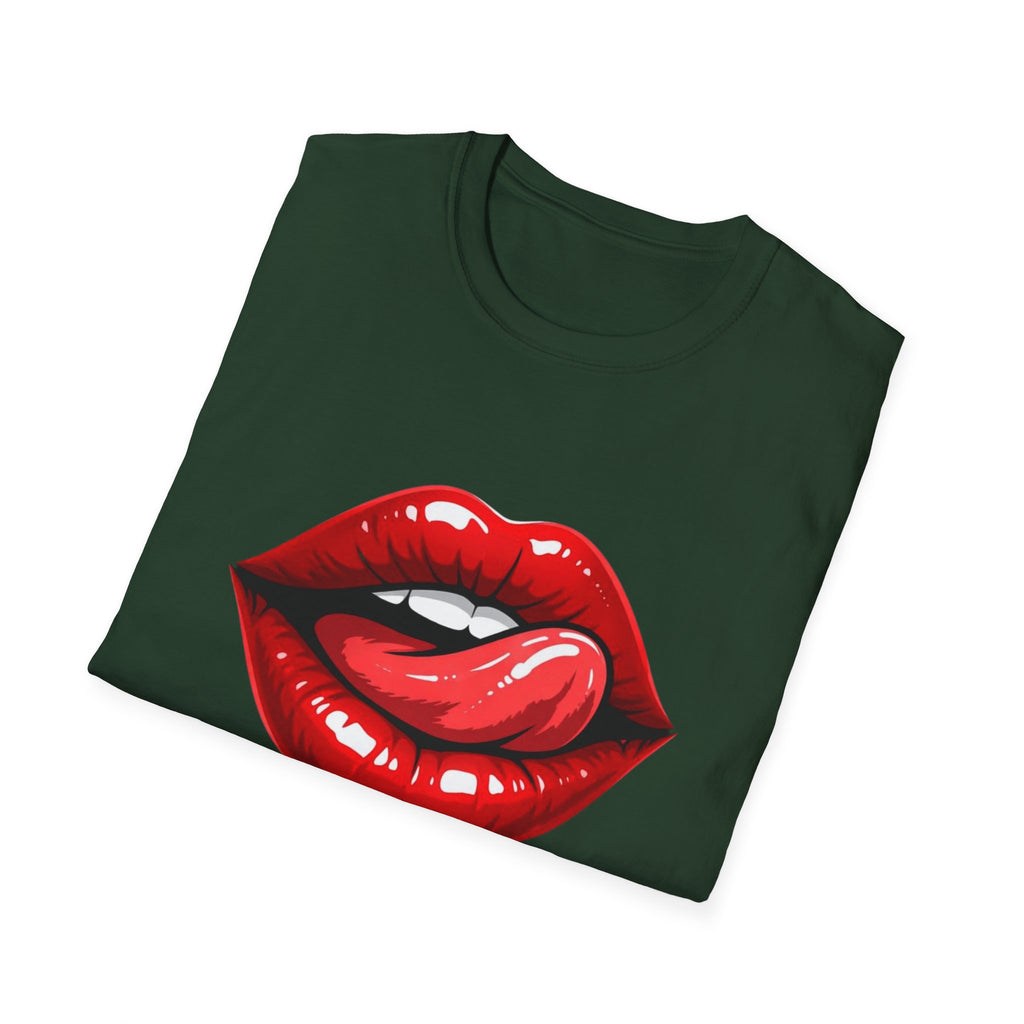 Graphic Tee  Red Lip Graphic "Less Talk More Action"