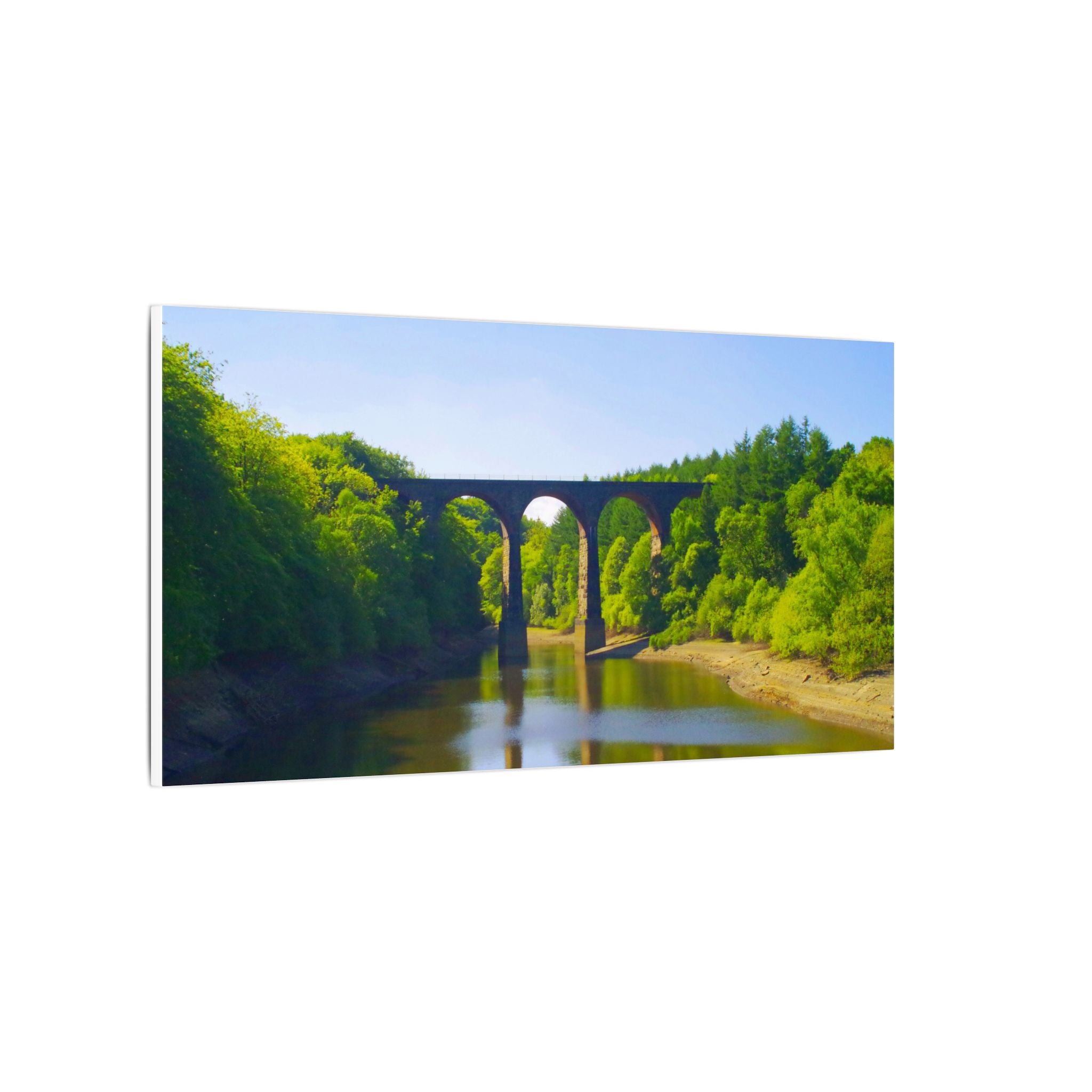 River Viaduct Landscape Canvas Print  Scenic Bridge Wall Art Bradshaw Viaduct Darwen
