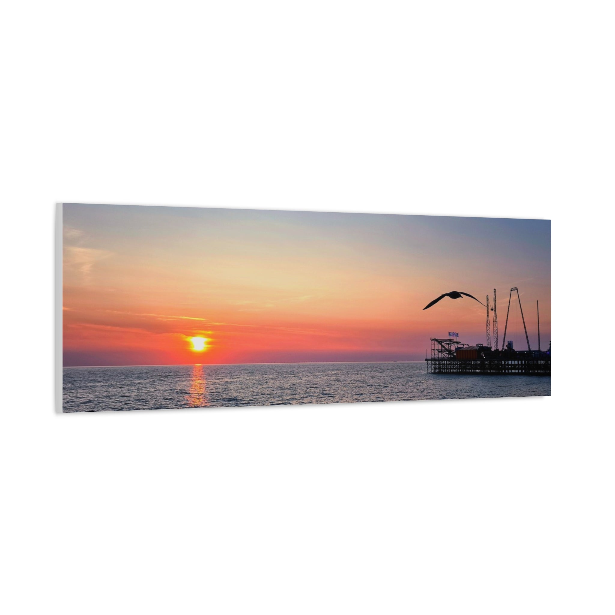 Sunset Seagull Canvas