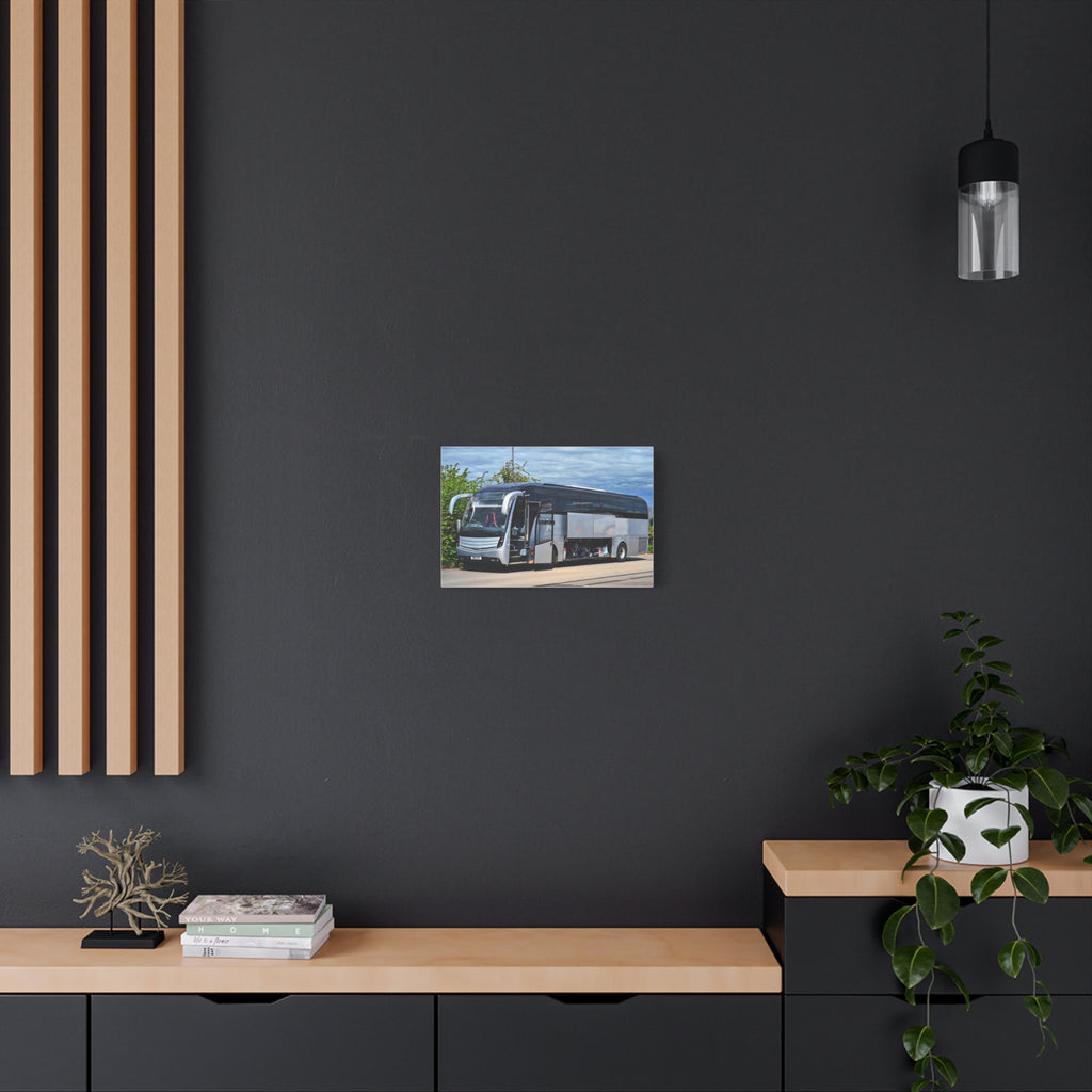 Tour Coach Canvas Print — Modern Luxury Bus Wall Art for Travel Enthusiasts