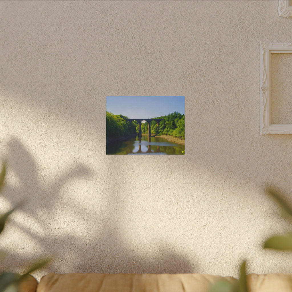 River Viaduct Landscape Canvas Print  Scenic Bridge Wall Art Bradshaw Viaduct Darwen