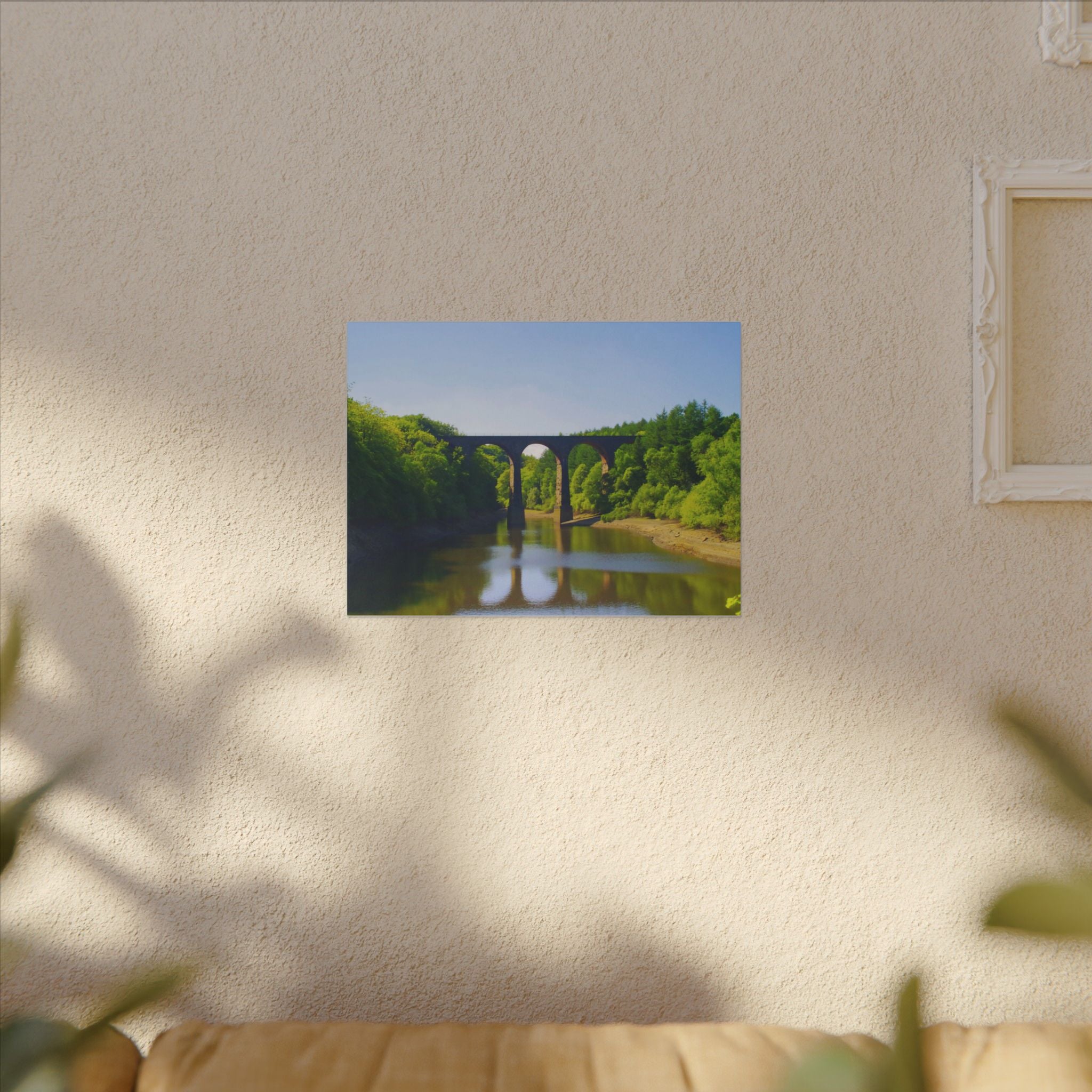 River Viaduct Landscape Canvas Print  Scenic Bridge Wall Art Bradshaw Viaduct Darwen