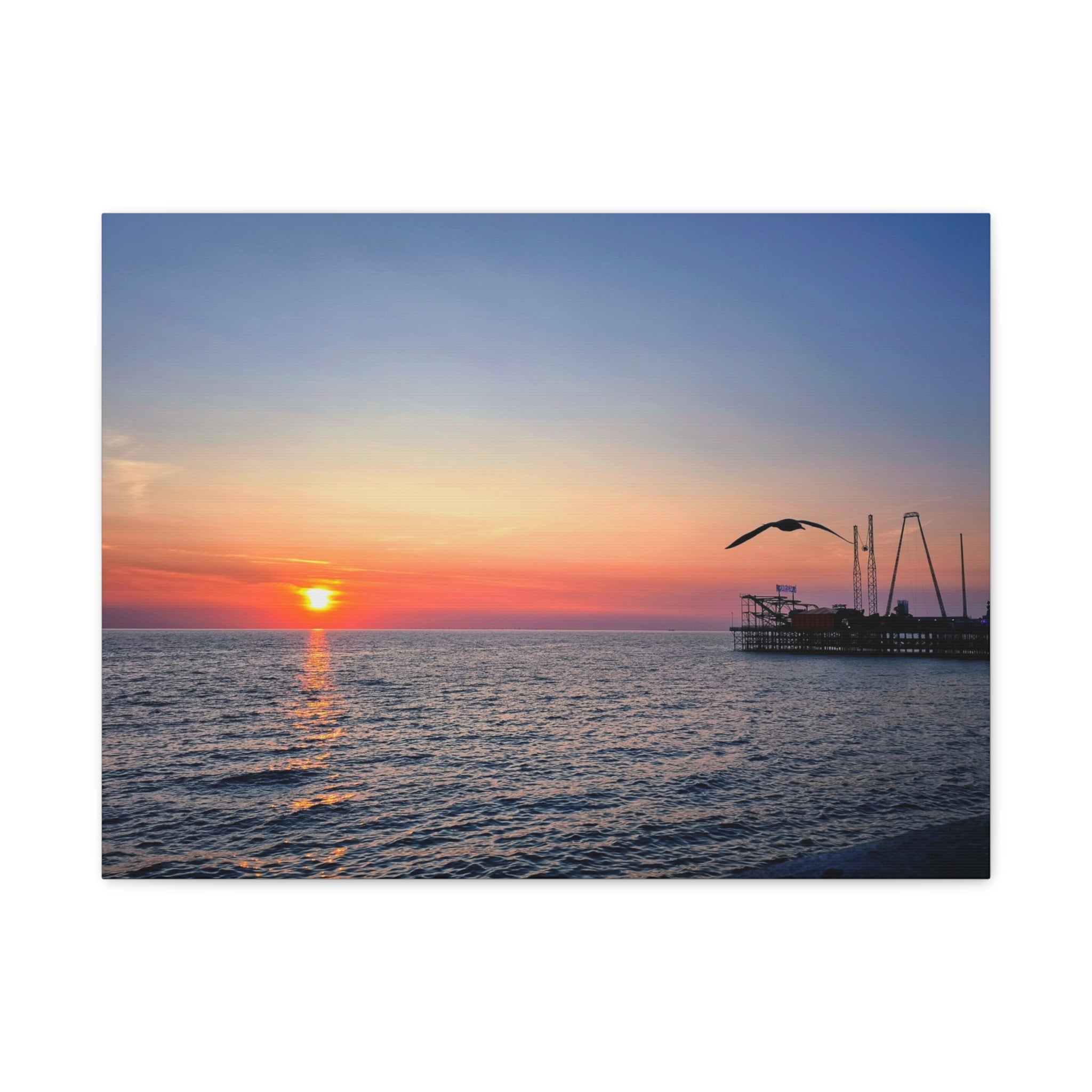 Sunset Seagull Canvas