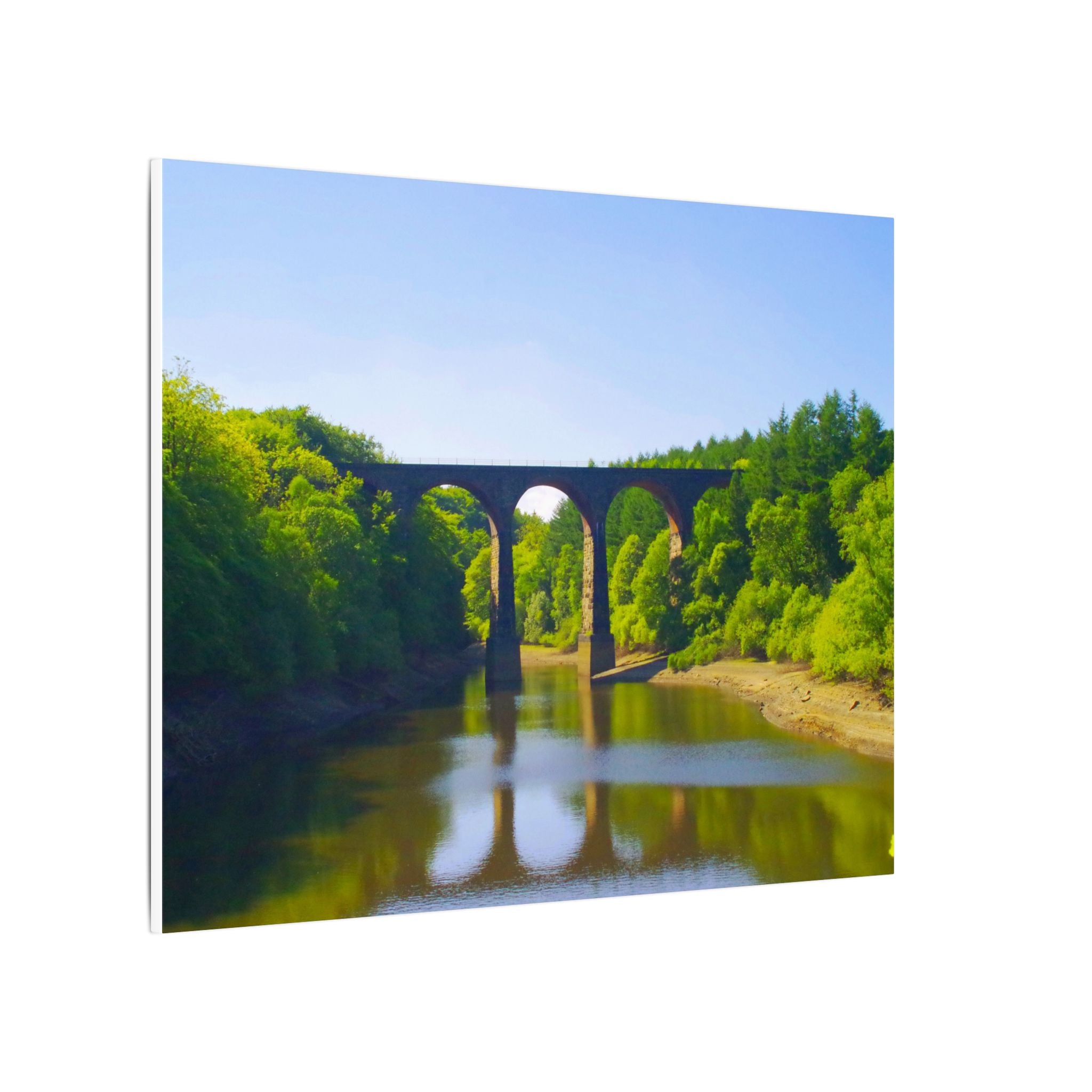 River Viaduct Landscape Canvas Print  Scenic Bridge Wall Art Bradshaw Viaduct Darwen
