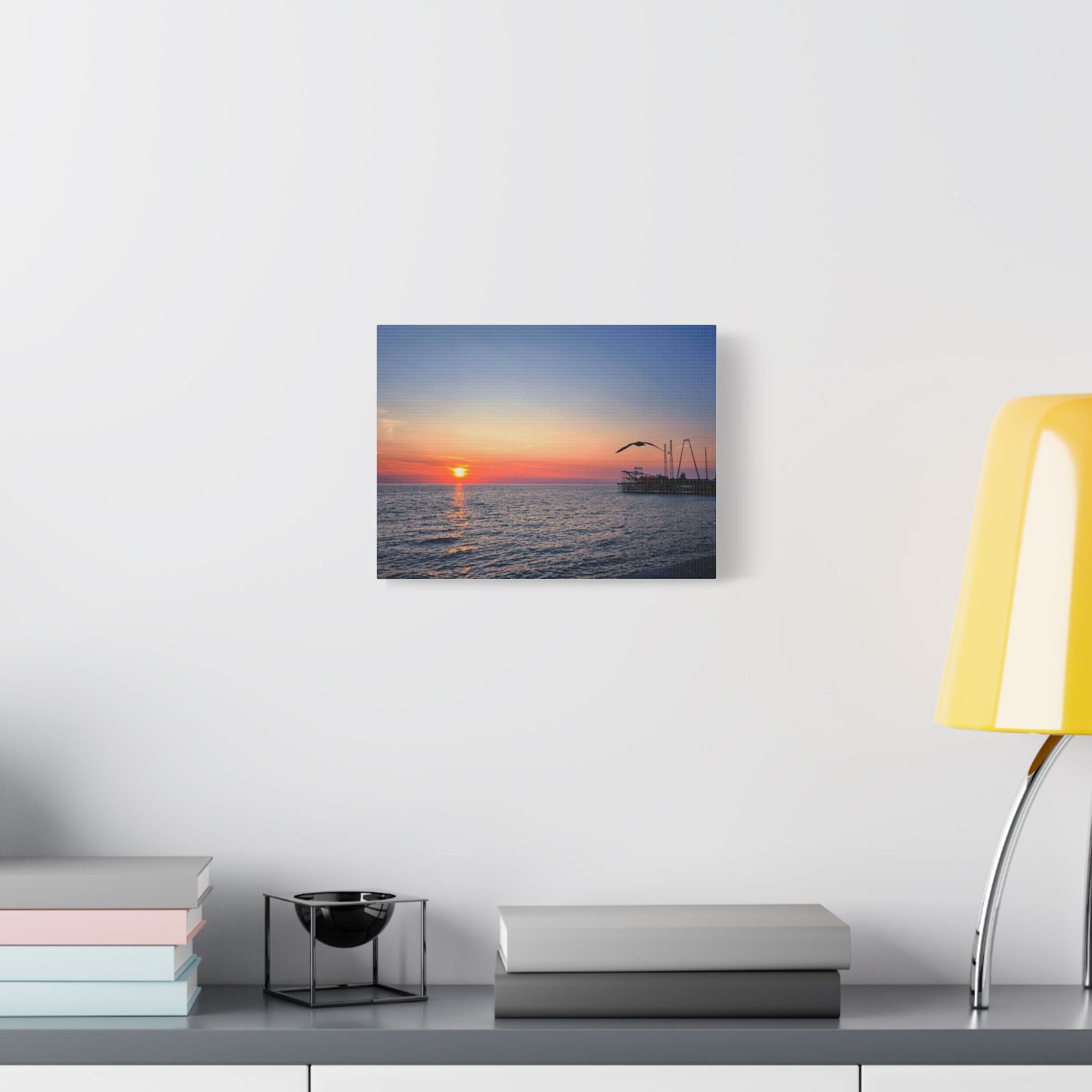 Sunset Seagull Canvas
