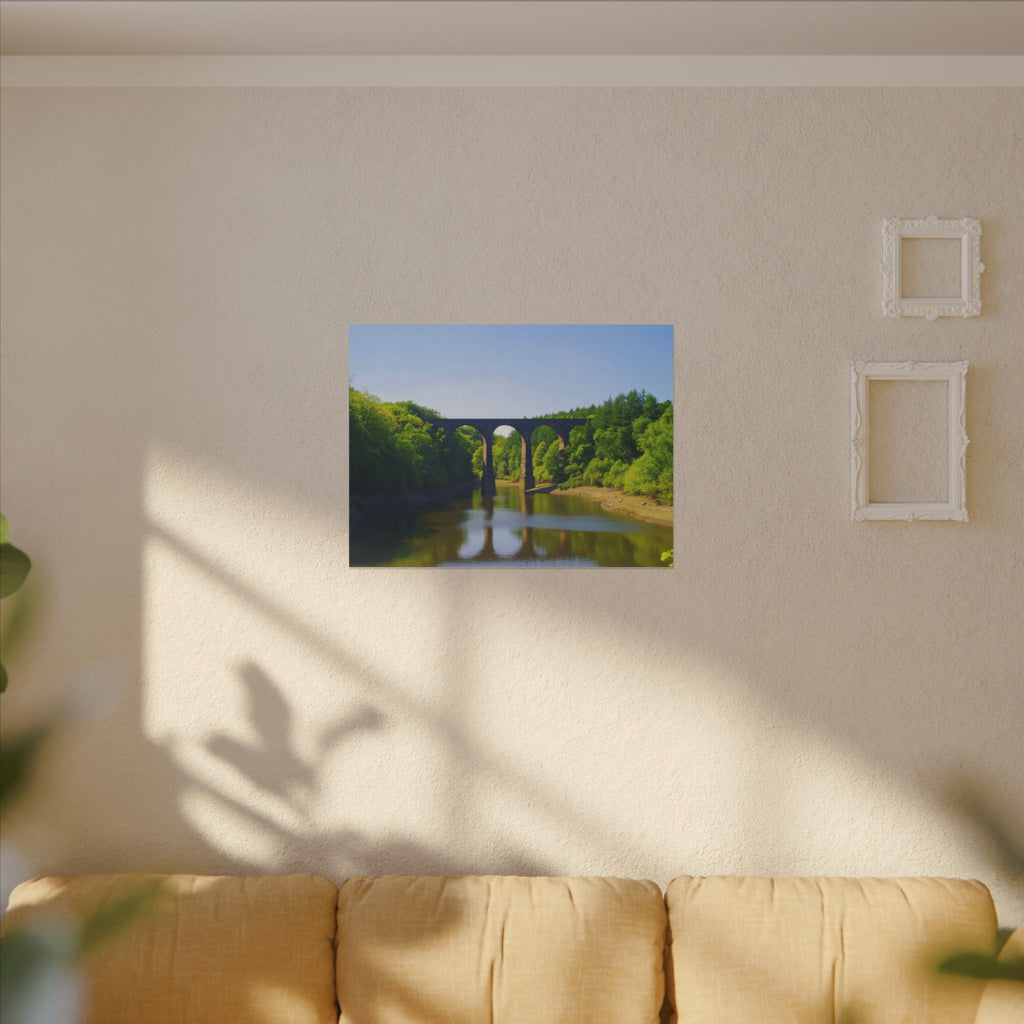 River Viaduct Landscape Canvas Print  Scenic Bridge Wall Art Bradshaw Viaduct Darwen