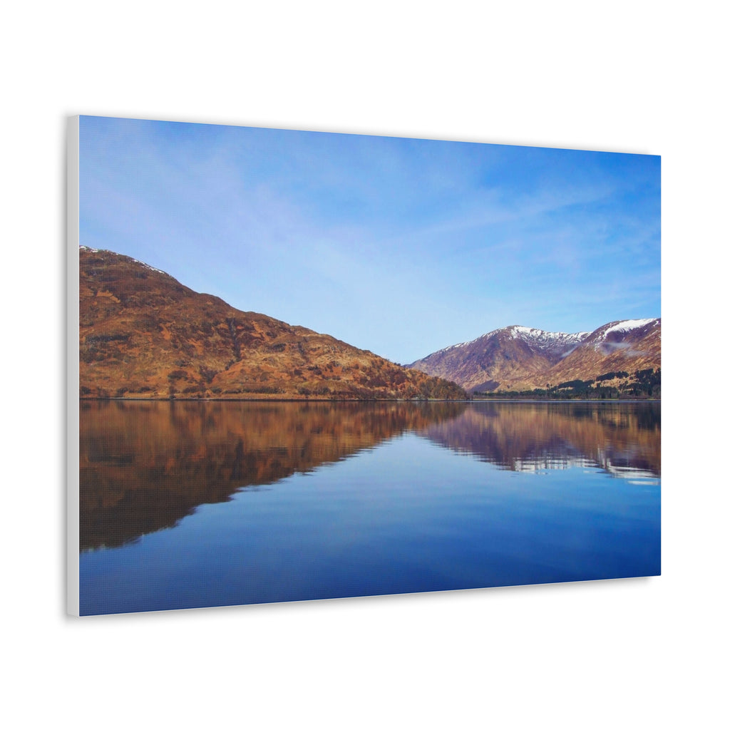 Lake Reflection Canvas Print Tranquil Mountain Landscape Wall Art