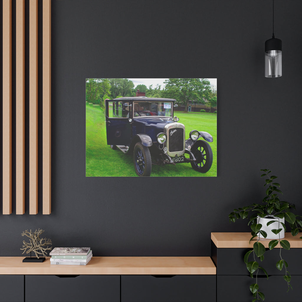 Vintage Austin 1929 Heavy Windsor Car Matte Canvas Print Classic Antique Automobile Wall Art