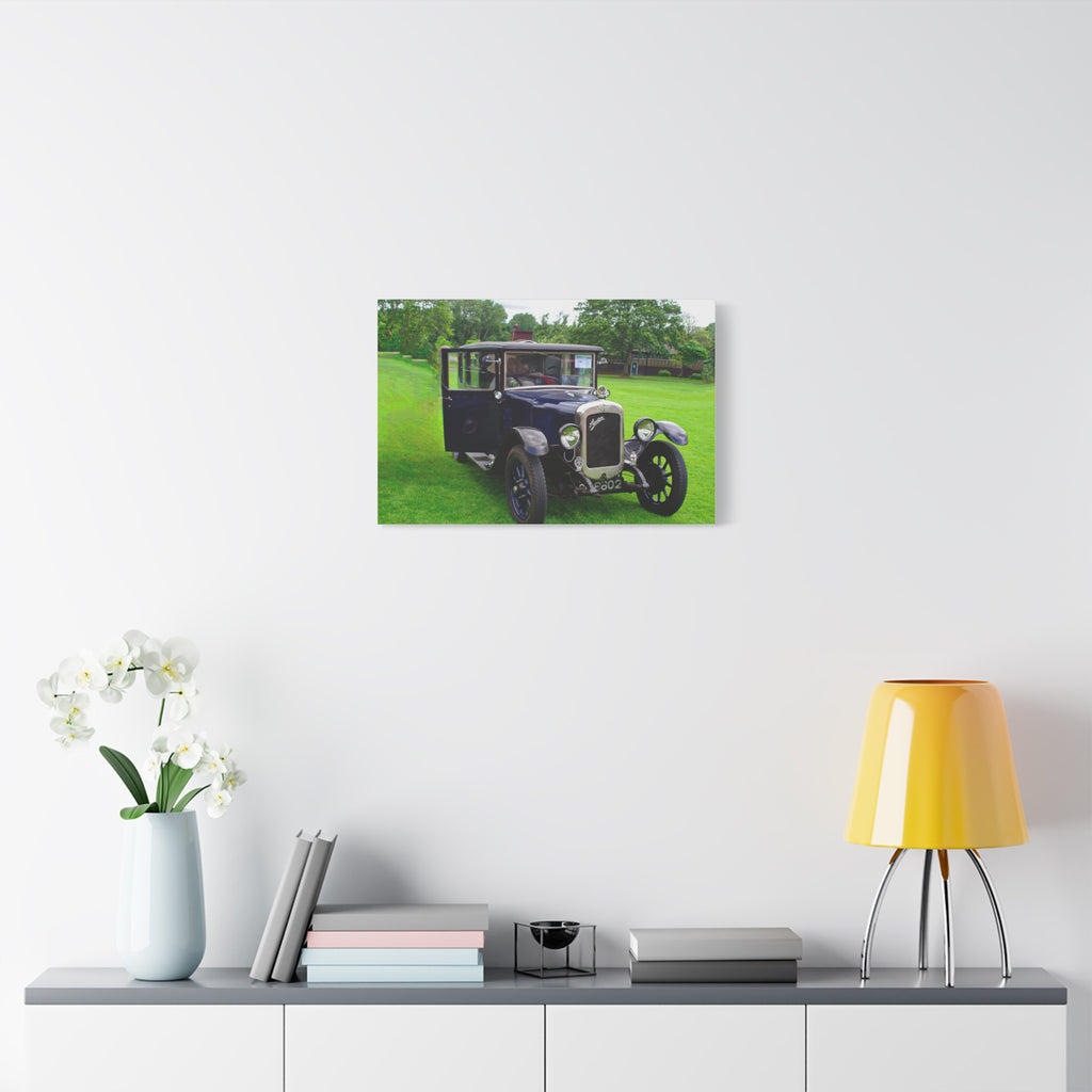 Vintage Austin 1929 Heavy Windsor Car Matte Canvas Print Classic Antique Automobile Wall Art