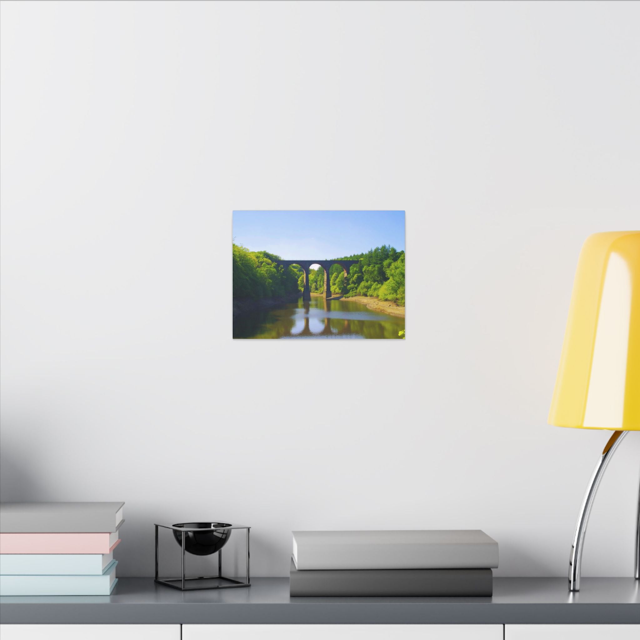 River Viaduct Landscape Canvas Print  Scenic Bridge Wall Art Bradshaw Viaduct Darwen