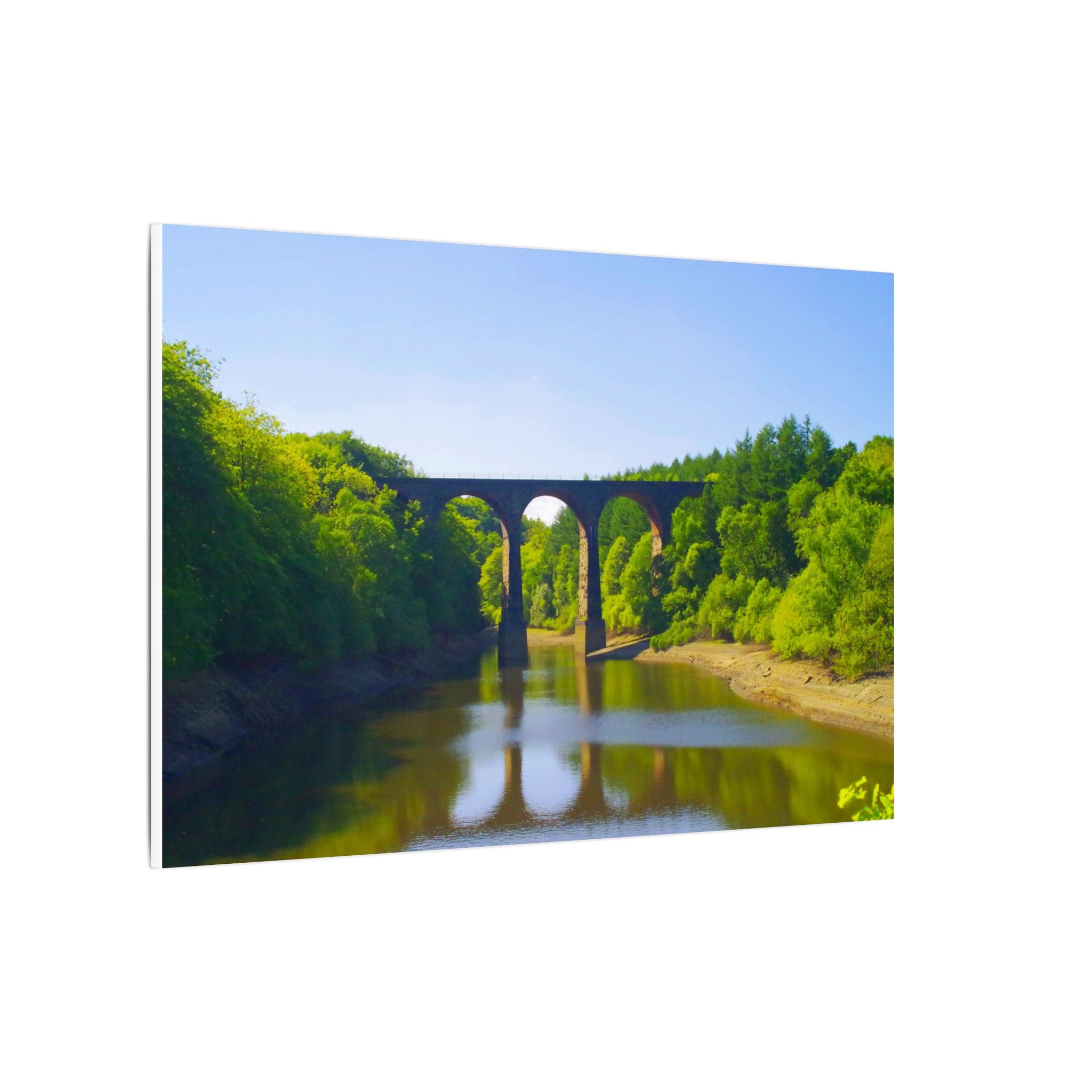 River Viaduct Landscape Canvas Print  Scenic Bridge Wall Art Bradshaw Viaduct Darwen