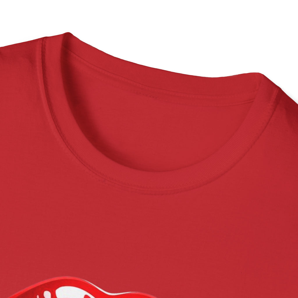 Graphic Tee  Red Lip Graphic "Less Talk More Action"