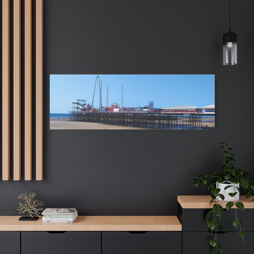 Seaside Pier Canvas Print  Coastal Beach Wall Art