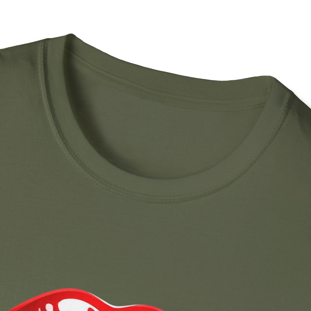 Graphic Tee  Red Lip Graphic "Less Talk More Action"