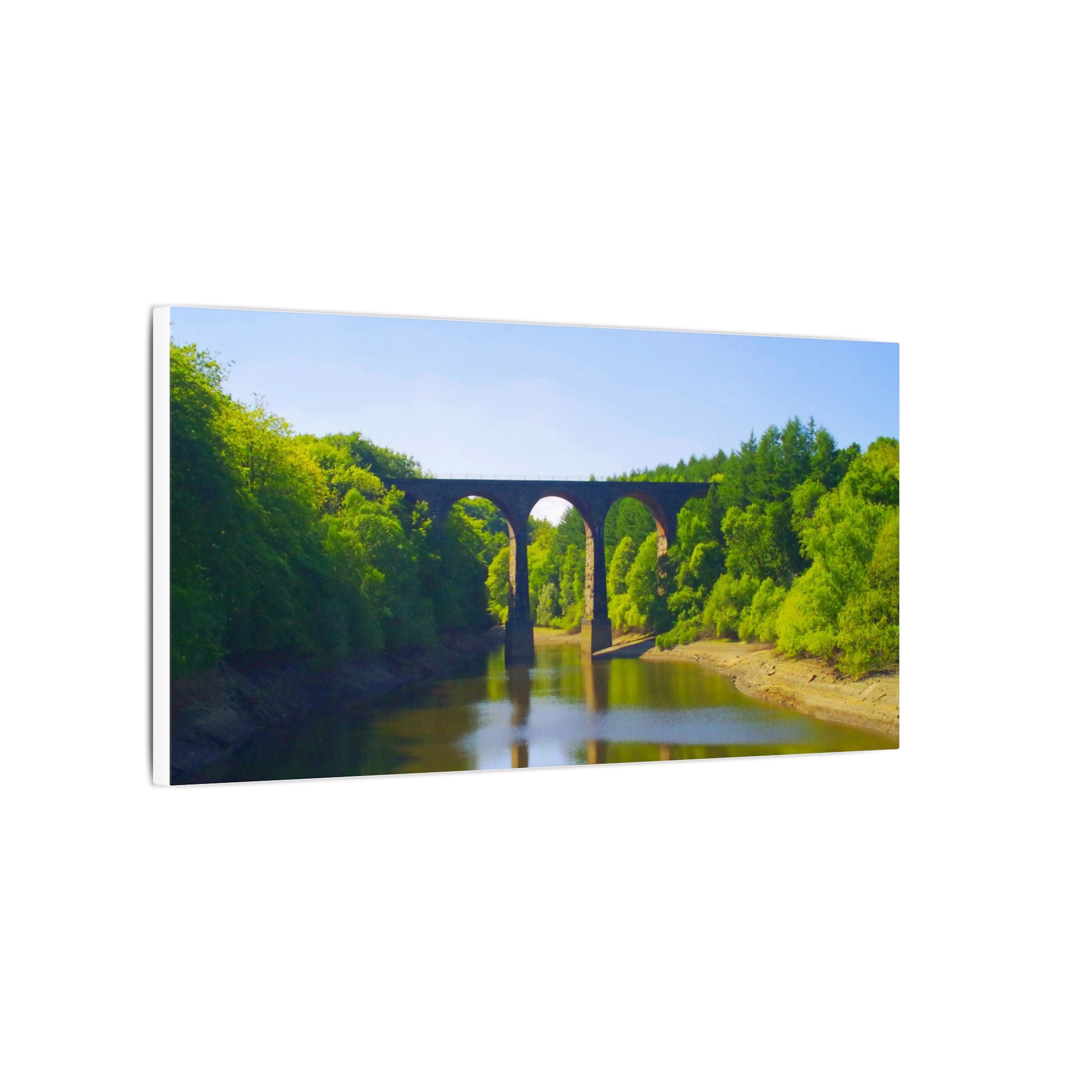 River Viaduct Landscape Canvas Print  Scenic Bridge Wall Art Bradshaw Viaduct Darwen
