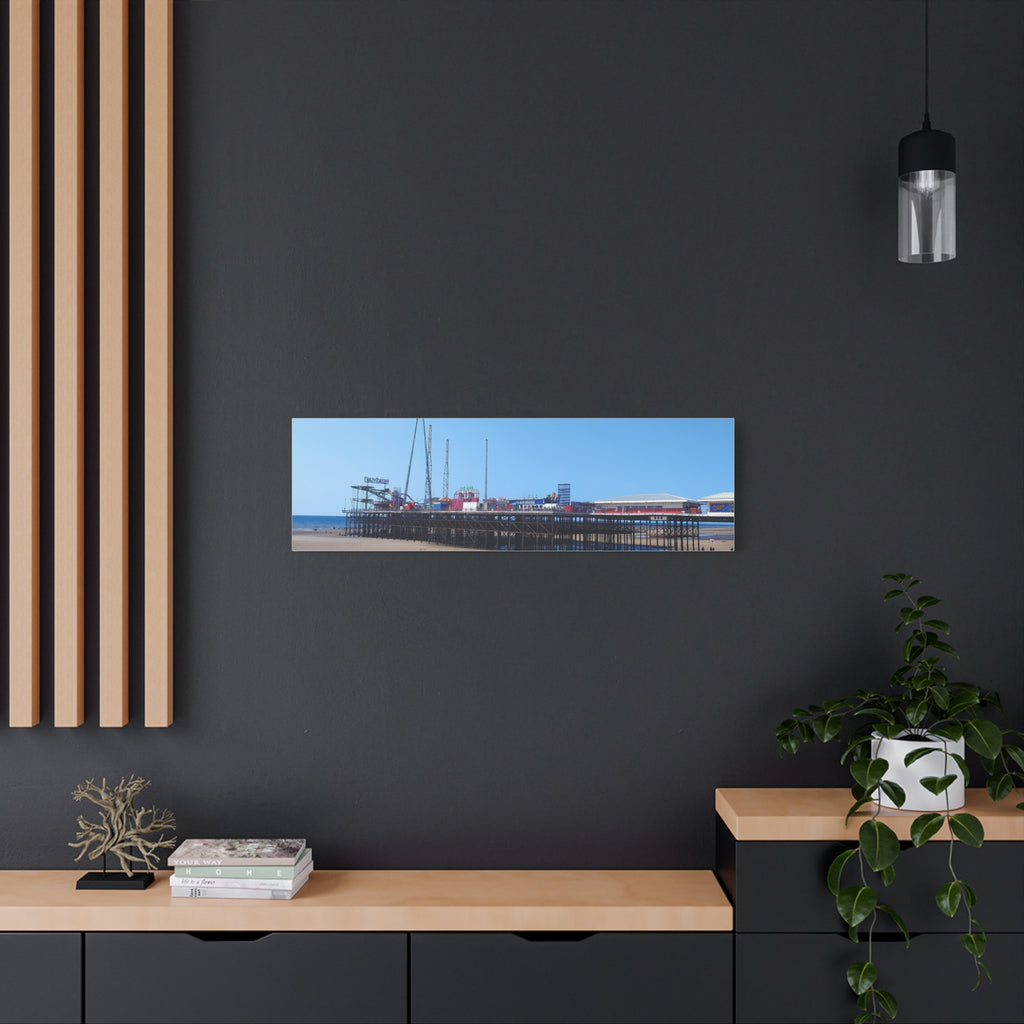 Seaside Pier Canvas Print  Coastal Beach Wall Art