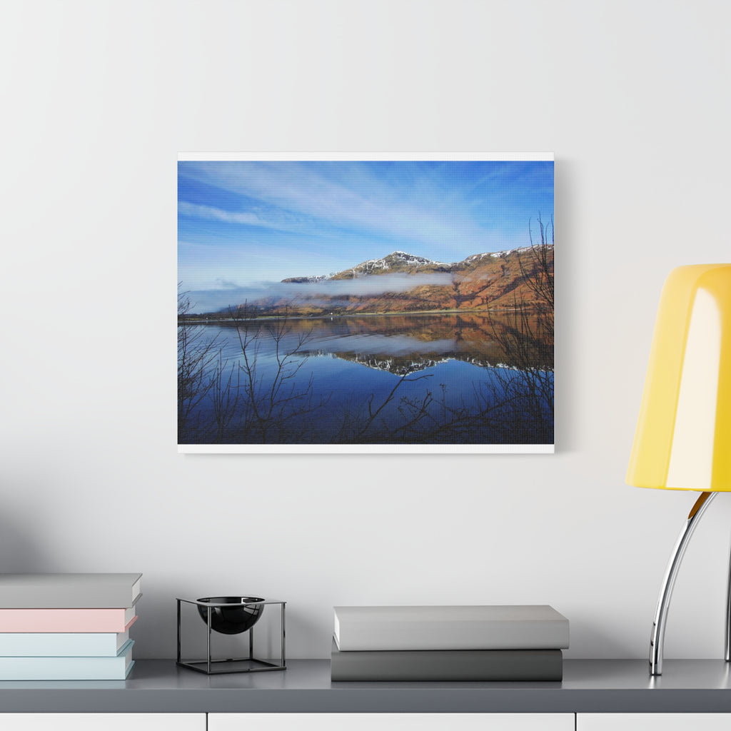 Mountain Lake Reflection Canvas Print — Scenic Landscape Wall Art