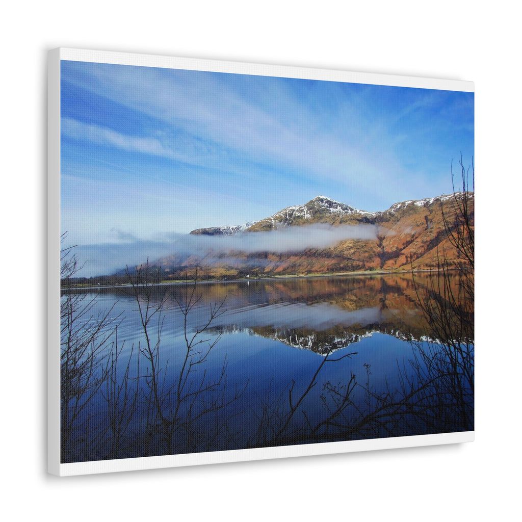 Mountain Lake Reflection Canvas Print — Scenic Landscape Wall Art