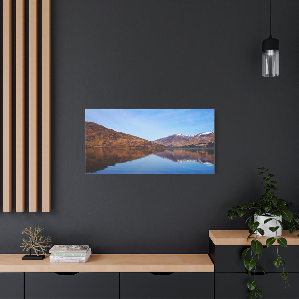 Lake Reflection Canvas Print Tranquil Mountain Landscape Wall Art