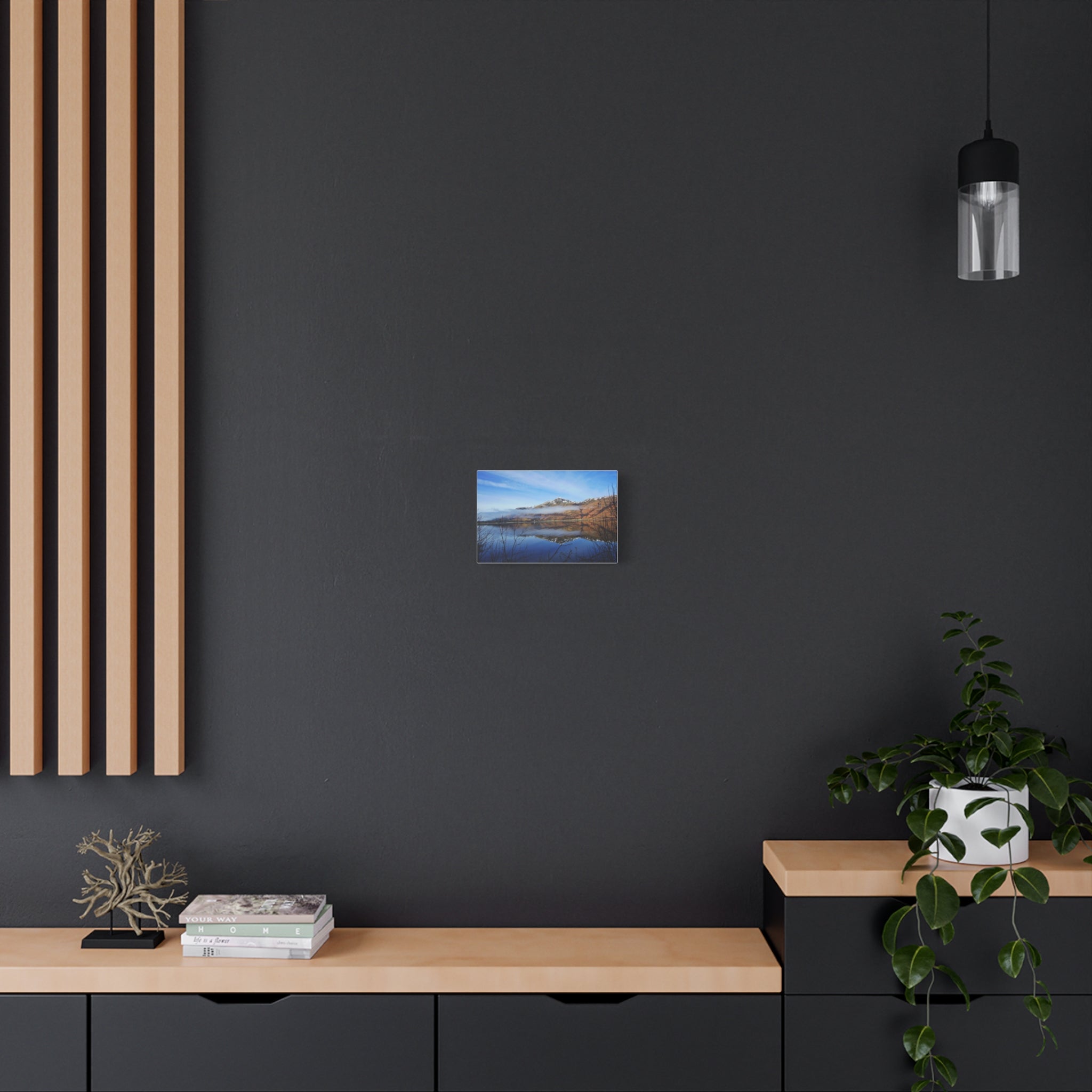 Mountain Lake Reflection Canvas Print — Scenic Landscape Wall Art