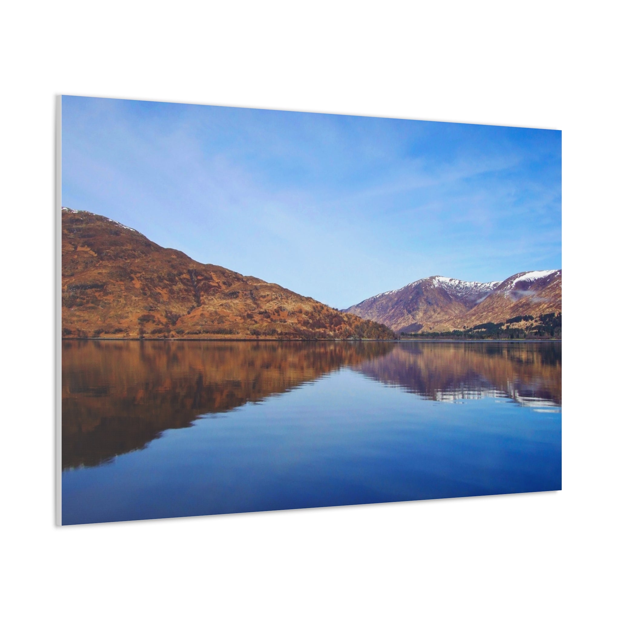 Lake Reflection Canvas Print Tranquil Mountain Landscape Wall Art