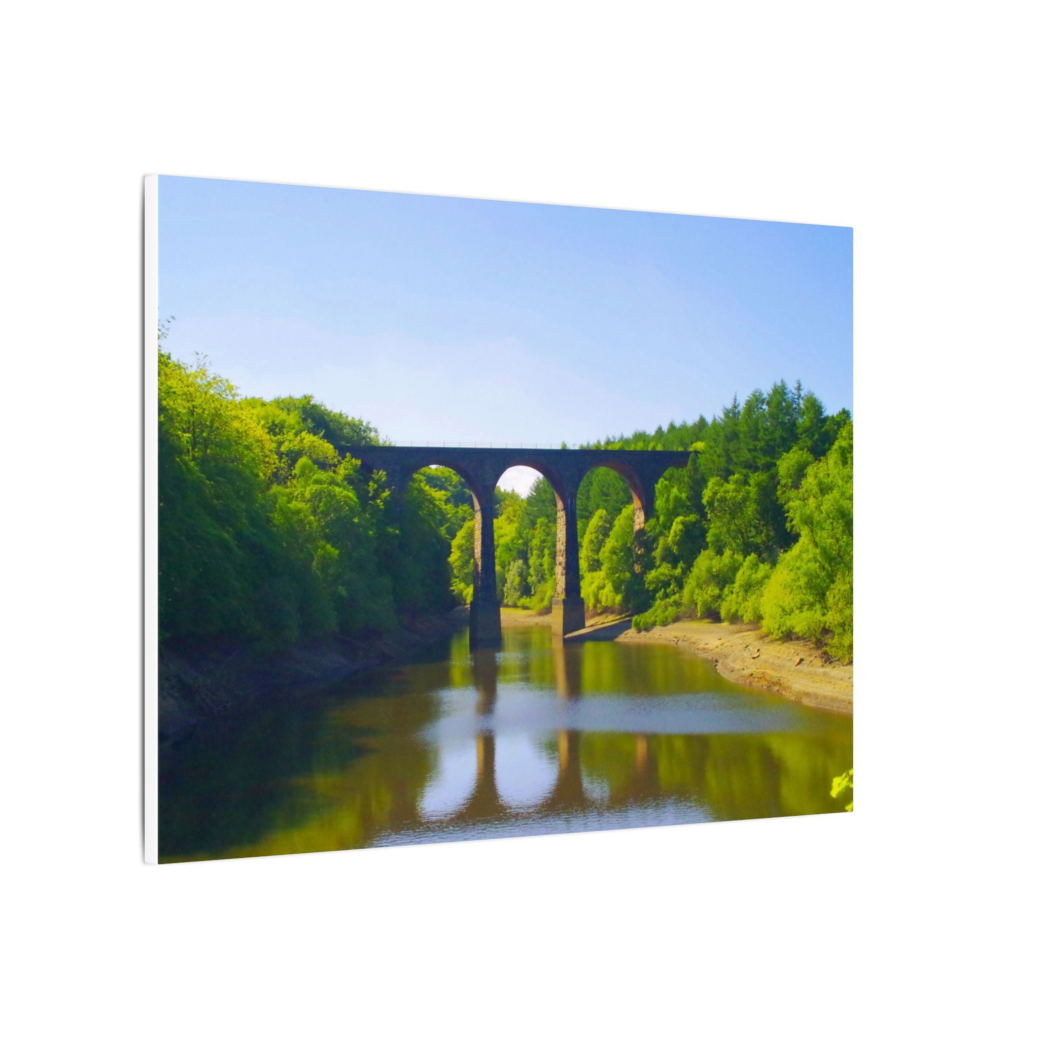 River Viaduct Landscape Canvas Print  Scenic Bridge Wall Art Bradshaw Viaduct Darwen