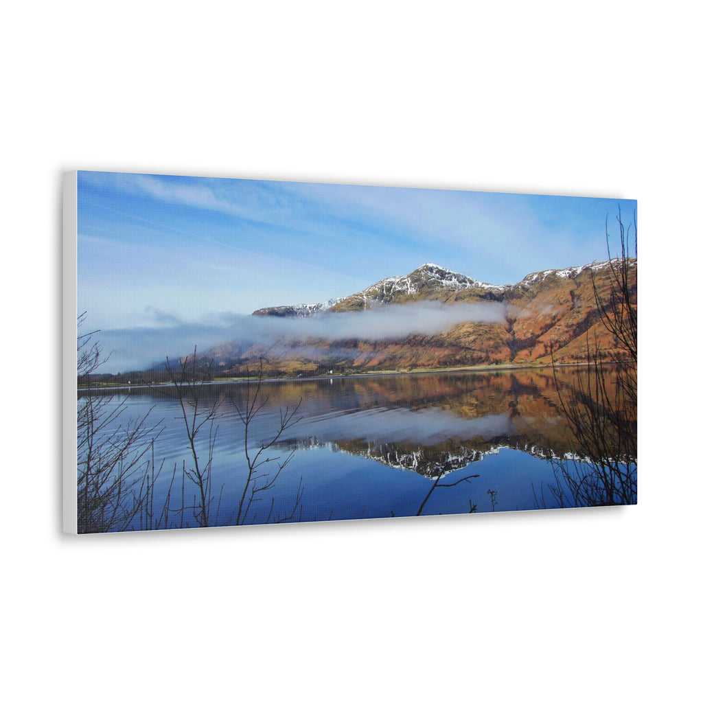 Mountain Lake Reflection Canvas Print — Scenic Landscape Wall Art