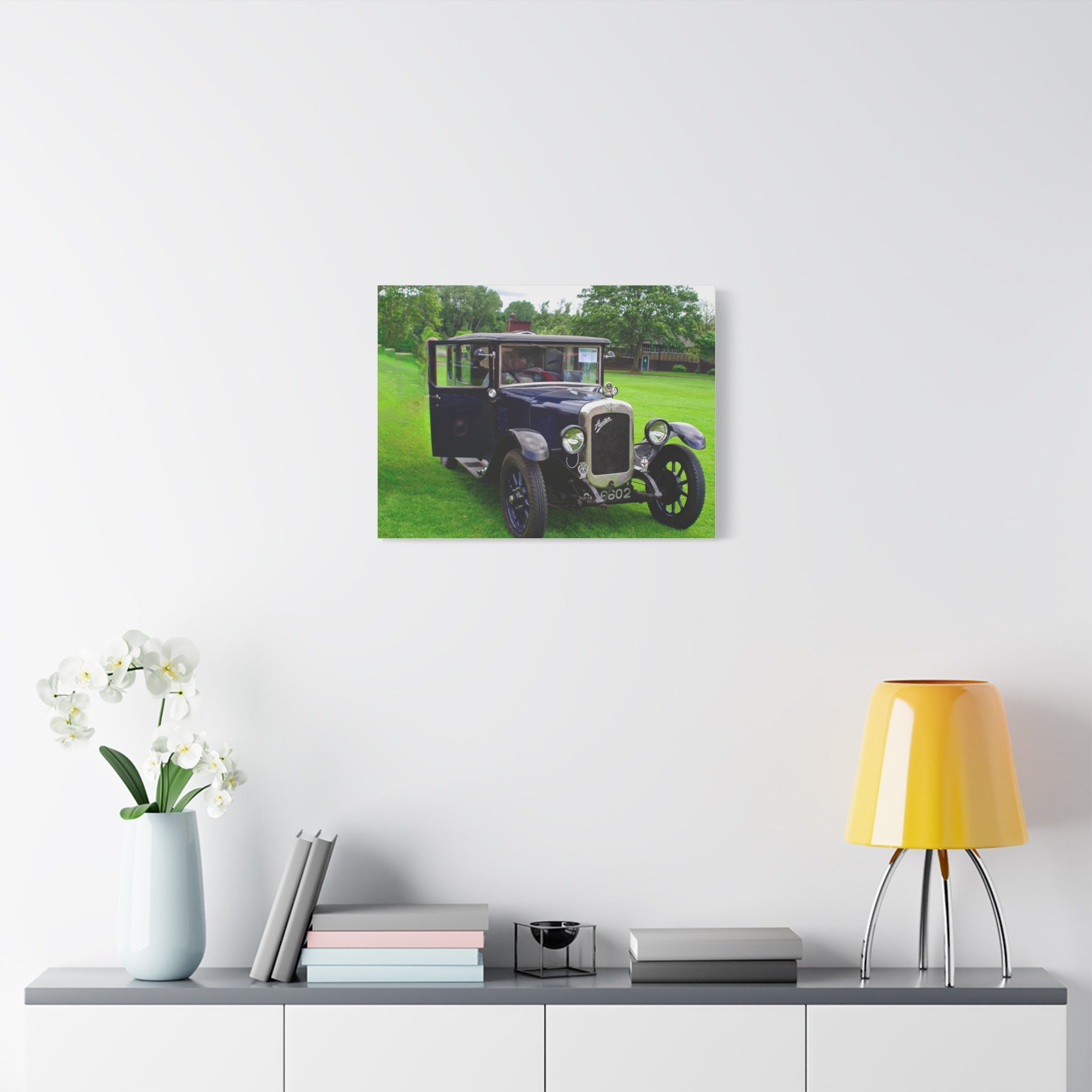 Vintage Austin 1929 Heavy Windsor Car Matte Canvas Print Classic Antique Automobile Wall Art