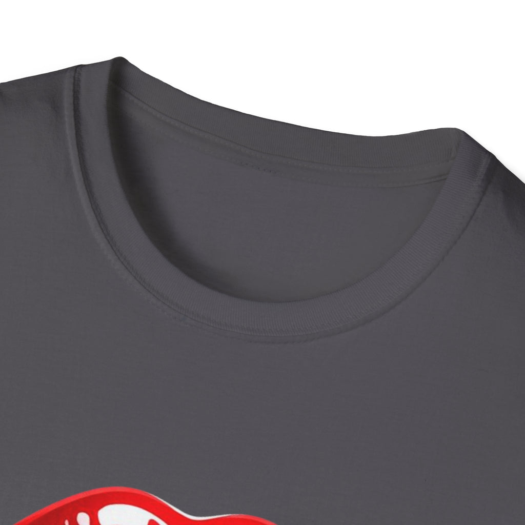 Graphic Tee  Red Lip Graphic "Less Talk More Action"