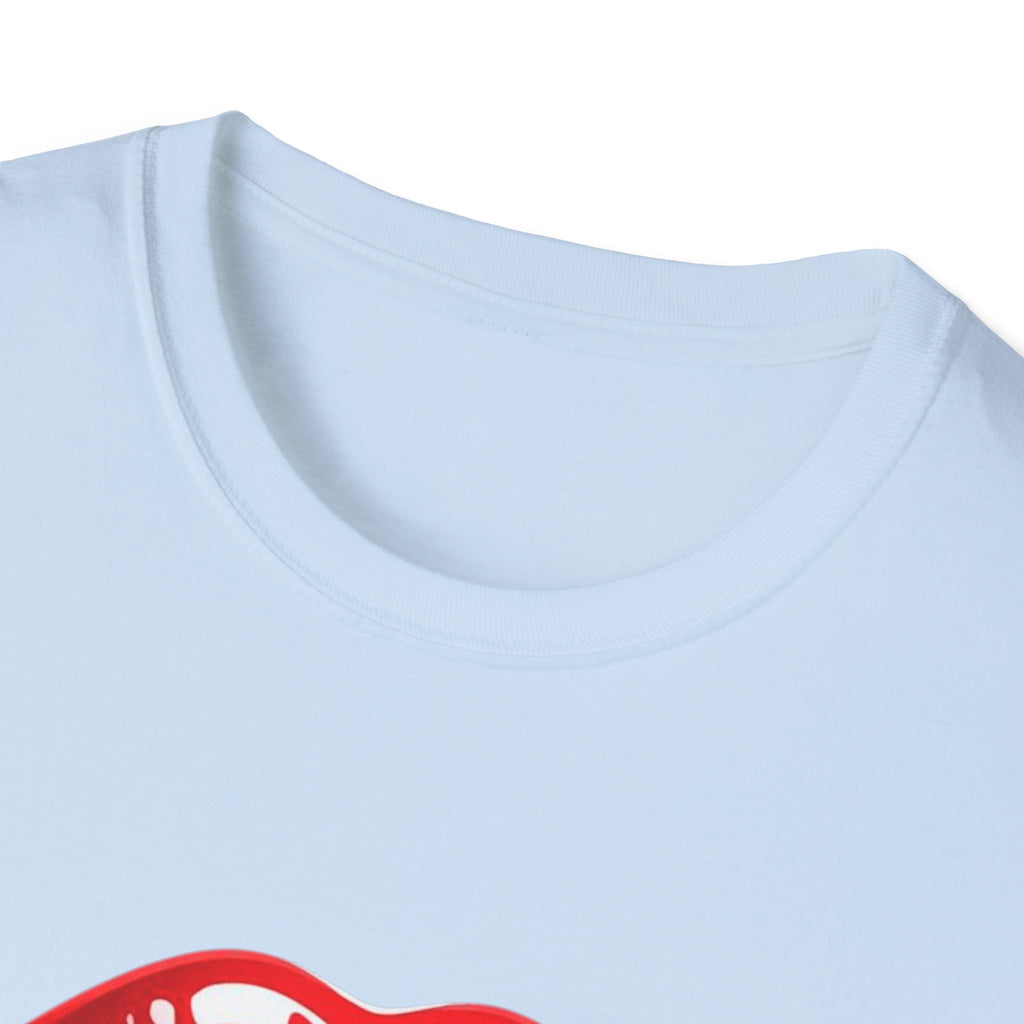Graphic Tee  Red Lip Graphic "Less Talk More Action"