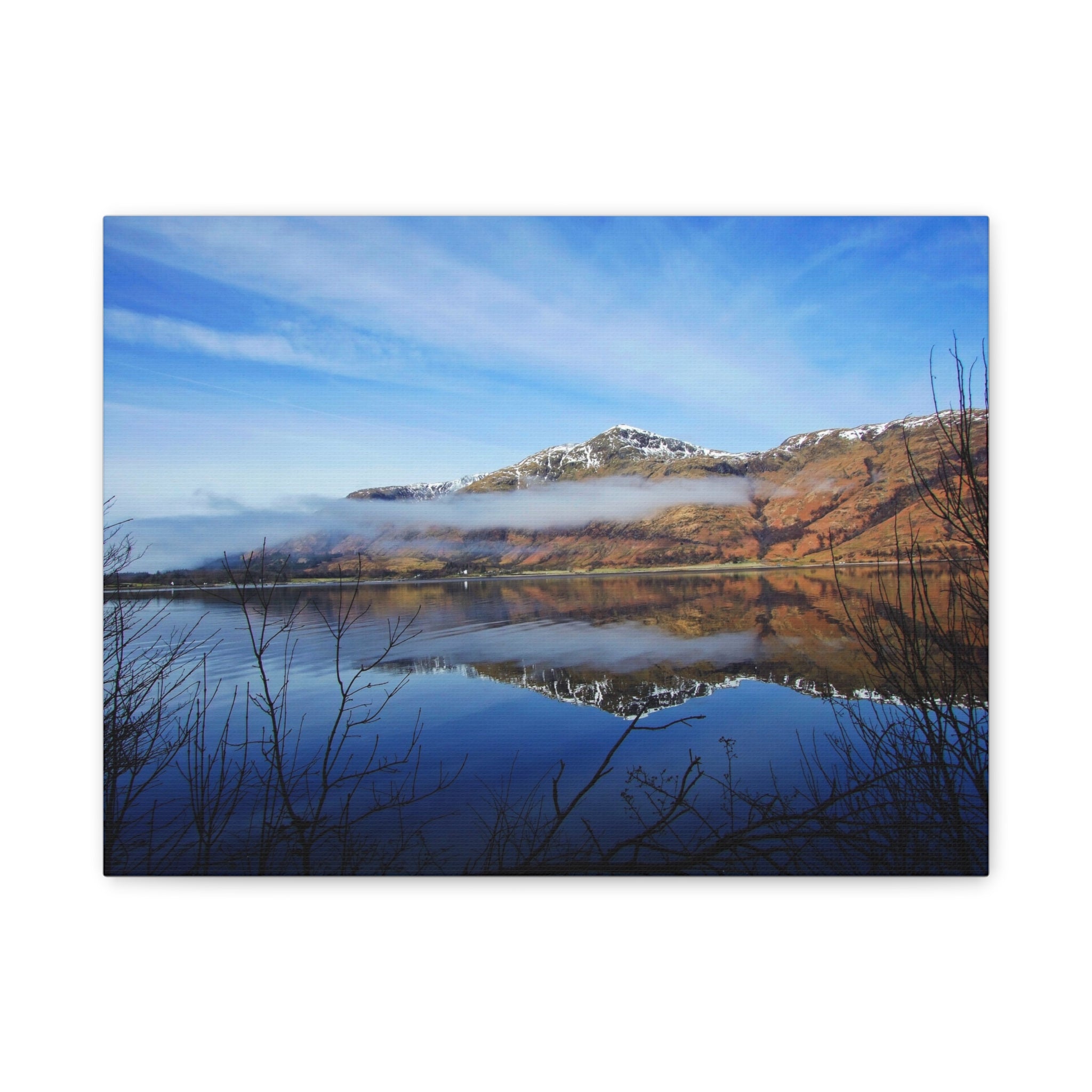 Mountain Lake Reflection Canvas Print — Scenic Landscape Wall Art