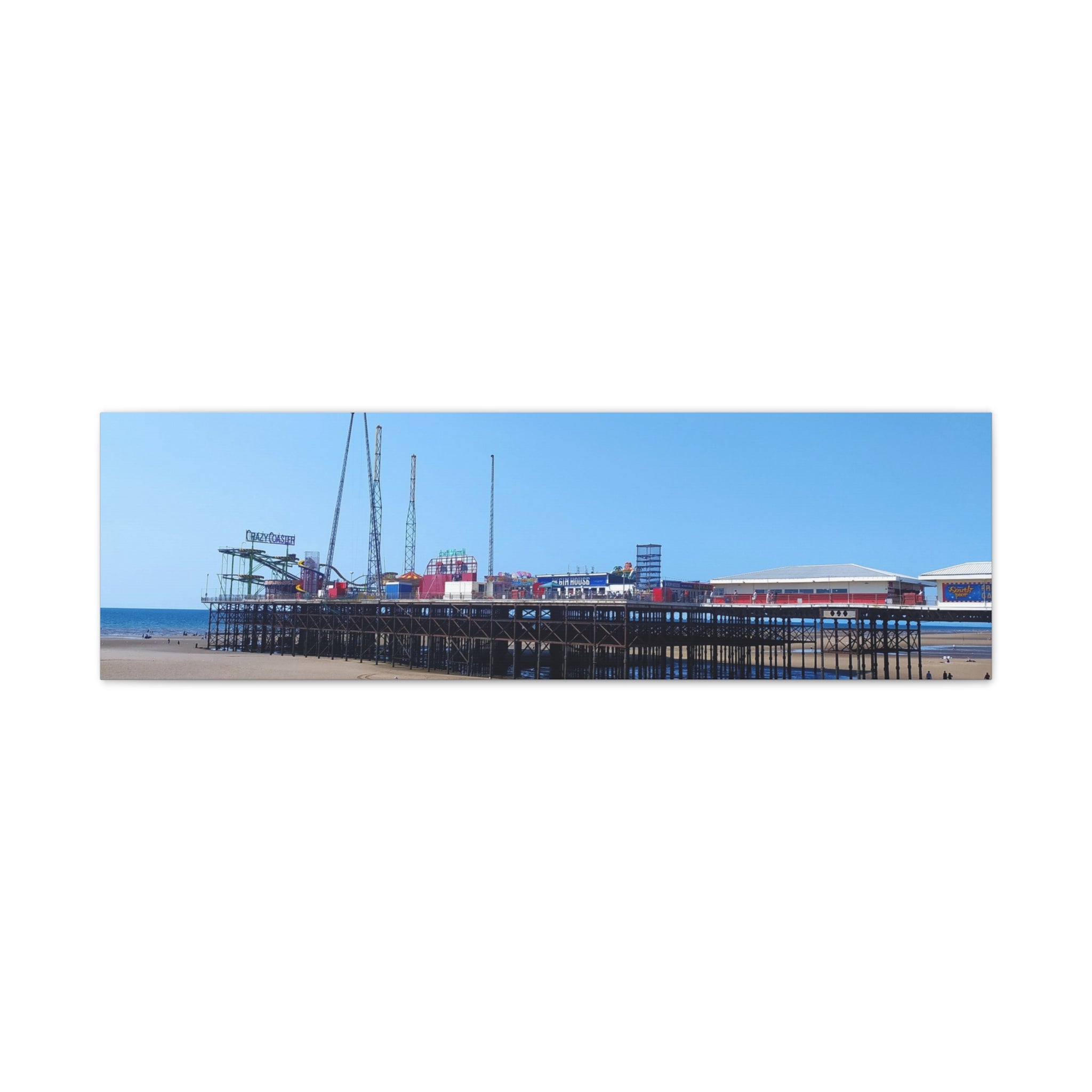 Seaside Pier Canvas Print  Coastal Beach Wall Art