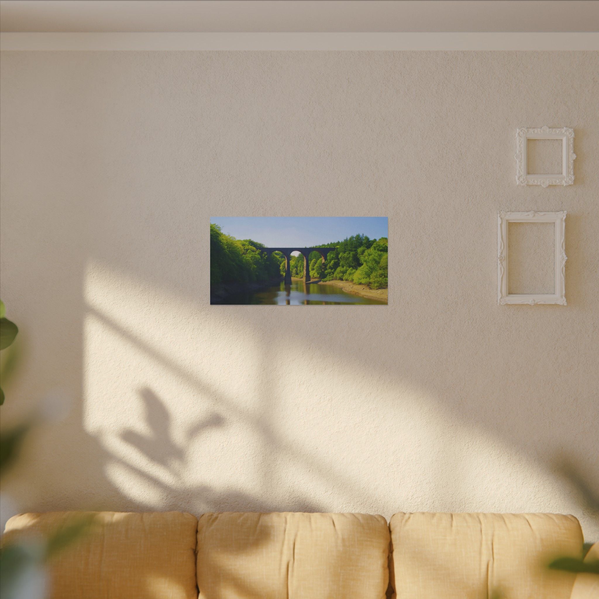 River Viaduct Landscape Canvas Print  Scenic Bridge Wall Art Bradshaw Viaduct Darwen