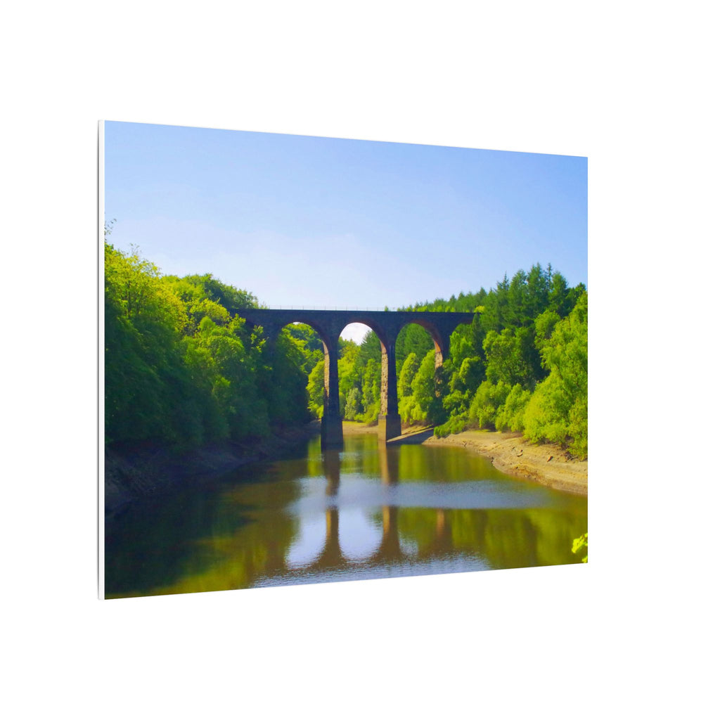 River Viaduct Landscape Canvas Print  Scenic Bridge Wall Art Bradshaw Viaduct Darwen