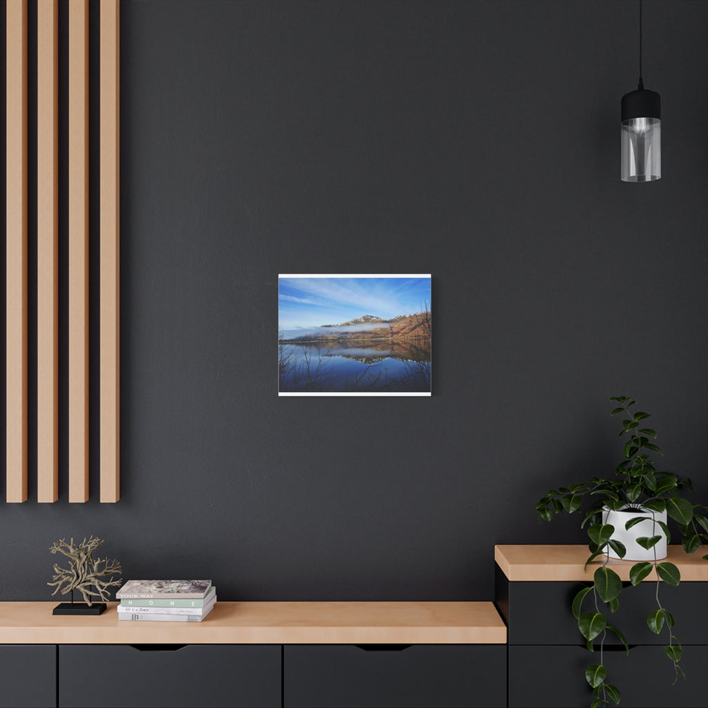 Mountain Lake Reflection Canvas Print — Scenic Landscape Wall Art