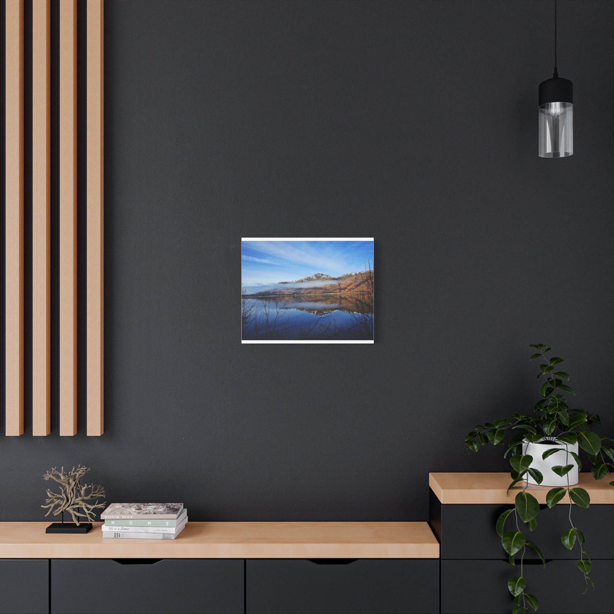 Mountain Lake Reflection Canvas Print — Scenic Landscape Wall Art