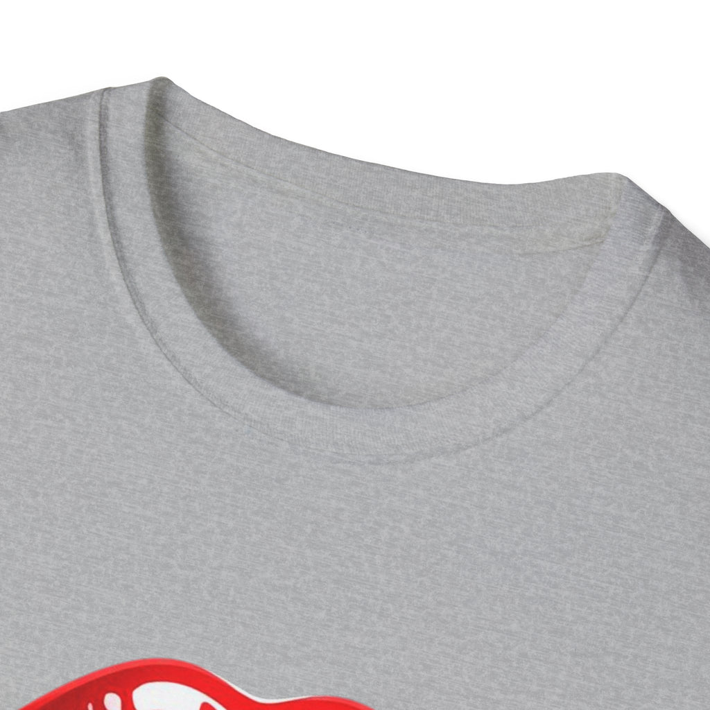 Graphic Tee  Red Lip Graphic "Less Talk More Action"