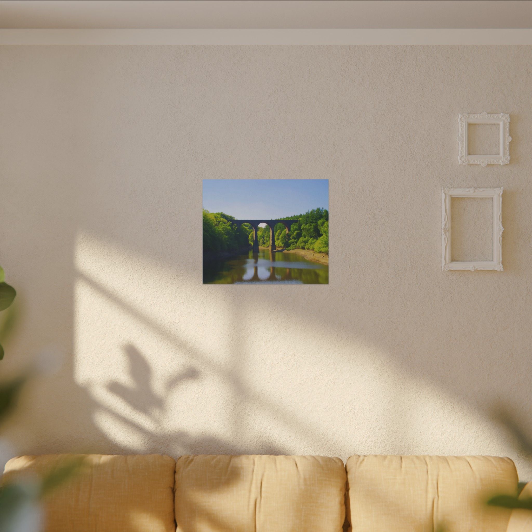 River Viaduct Landscape Canvas Print  Scenic Bridge Wall Art Bradshaw Viaduct Darwen
