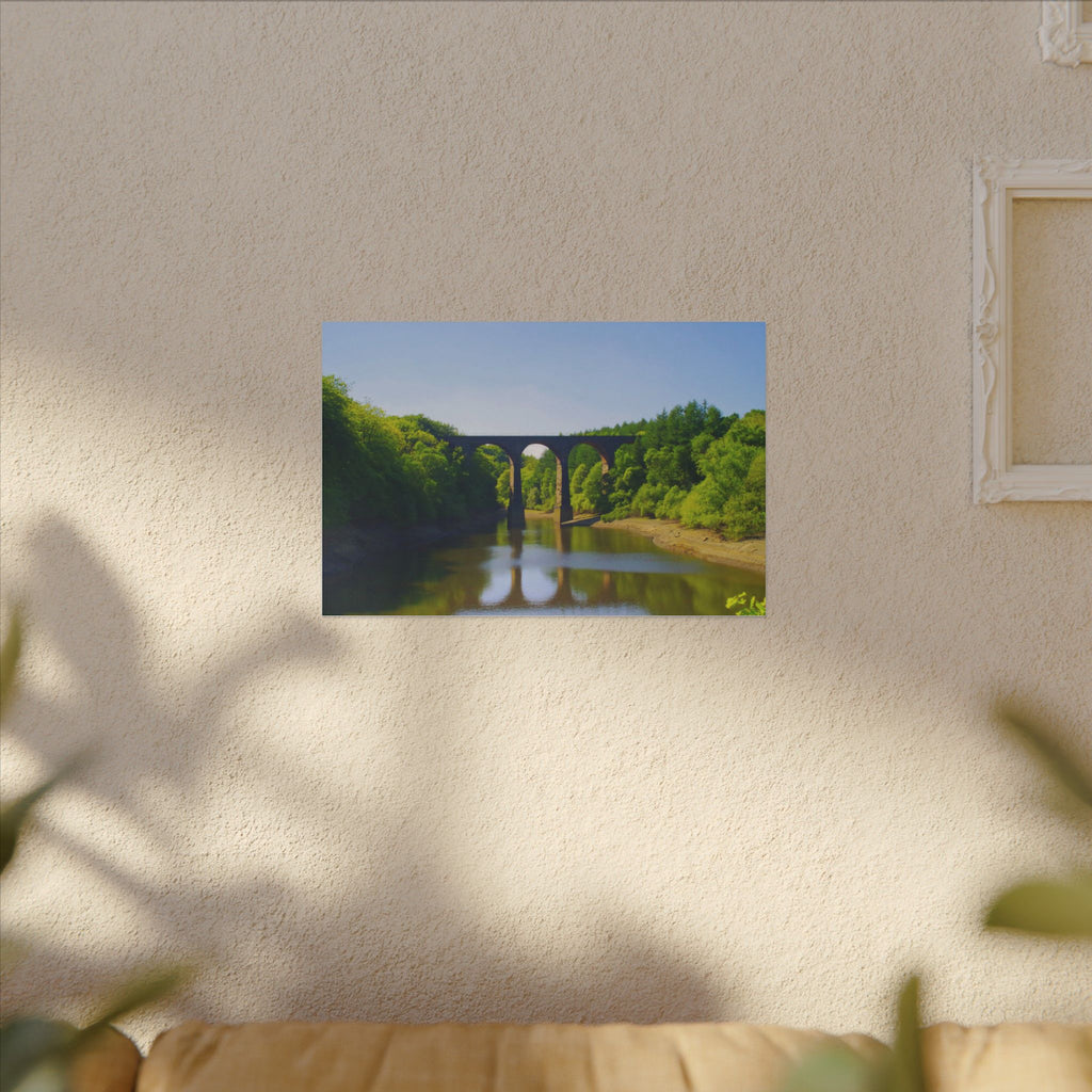 River Viaduct Landscape Canvas Print  Scenic Bridge Wall Art Bradshaw Viaduct Darwen