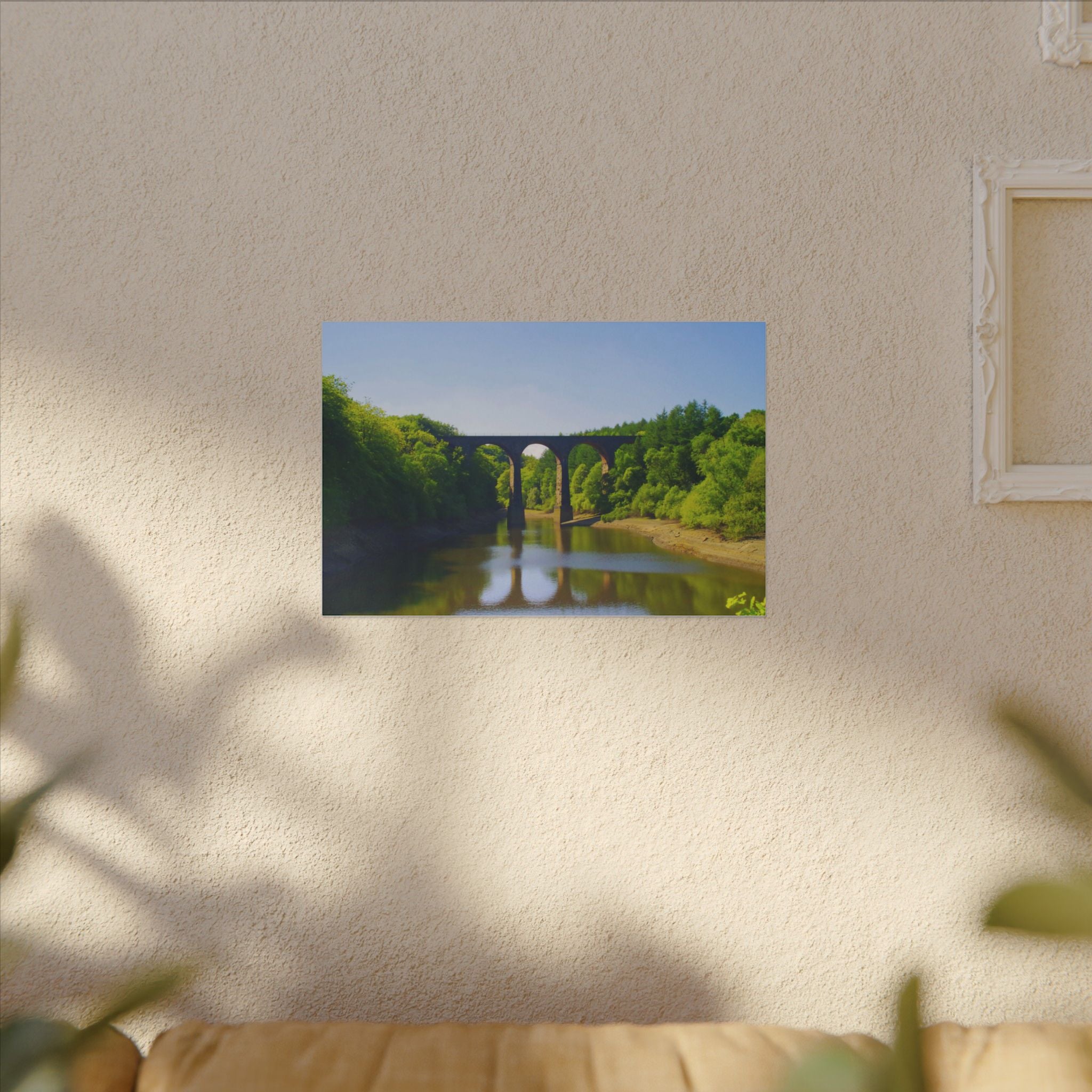 River Viaduct Landscape Canvas Print  Scenic Bridge Wall Art Bradshaw Viaduct Darwen