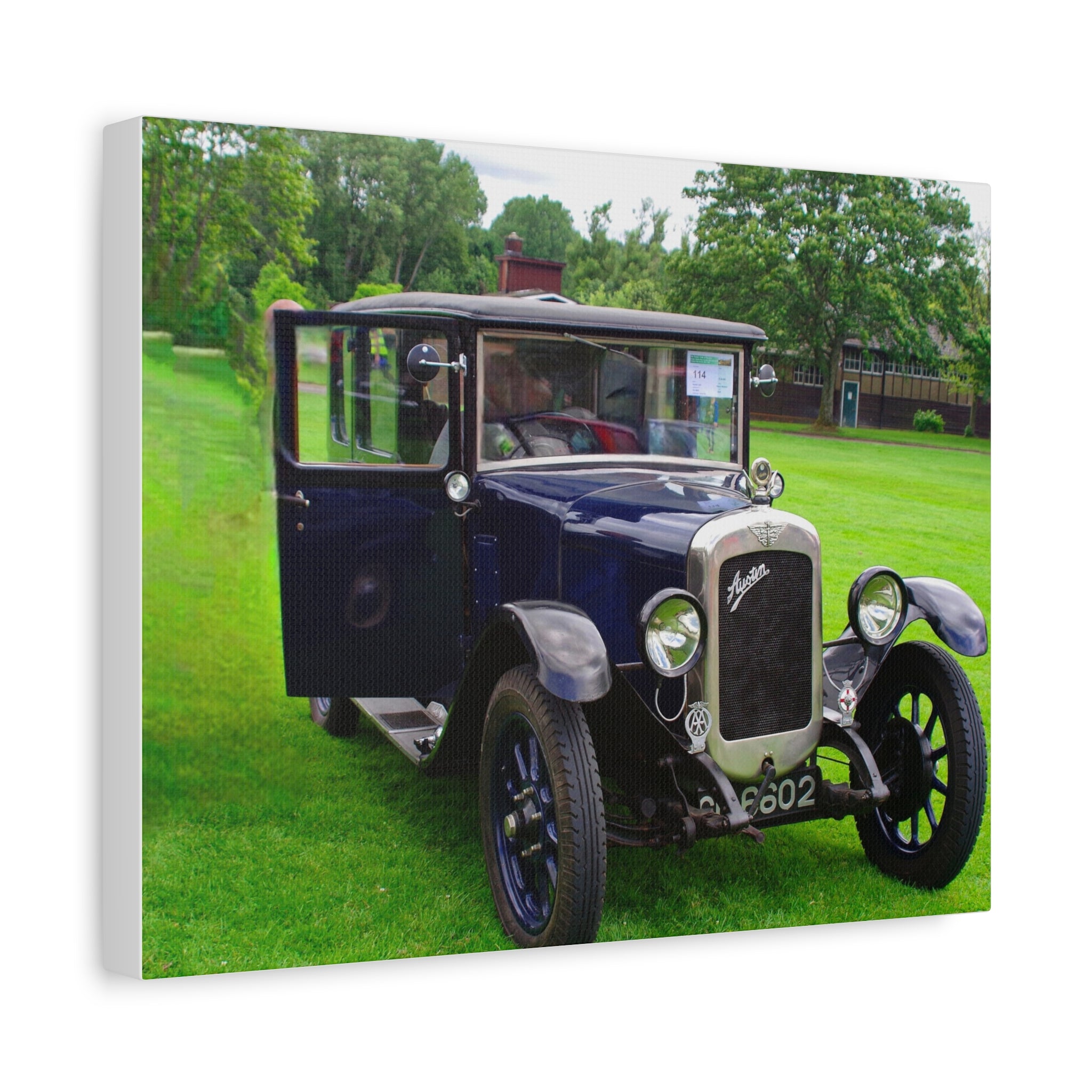 Vintage Austin 1929 Heavy Windsor Car Matte Canvas Print Classic Antique Automobile Wall Art