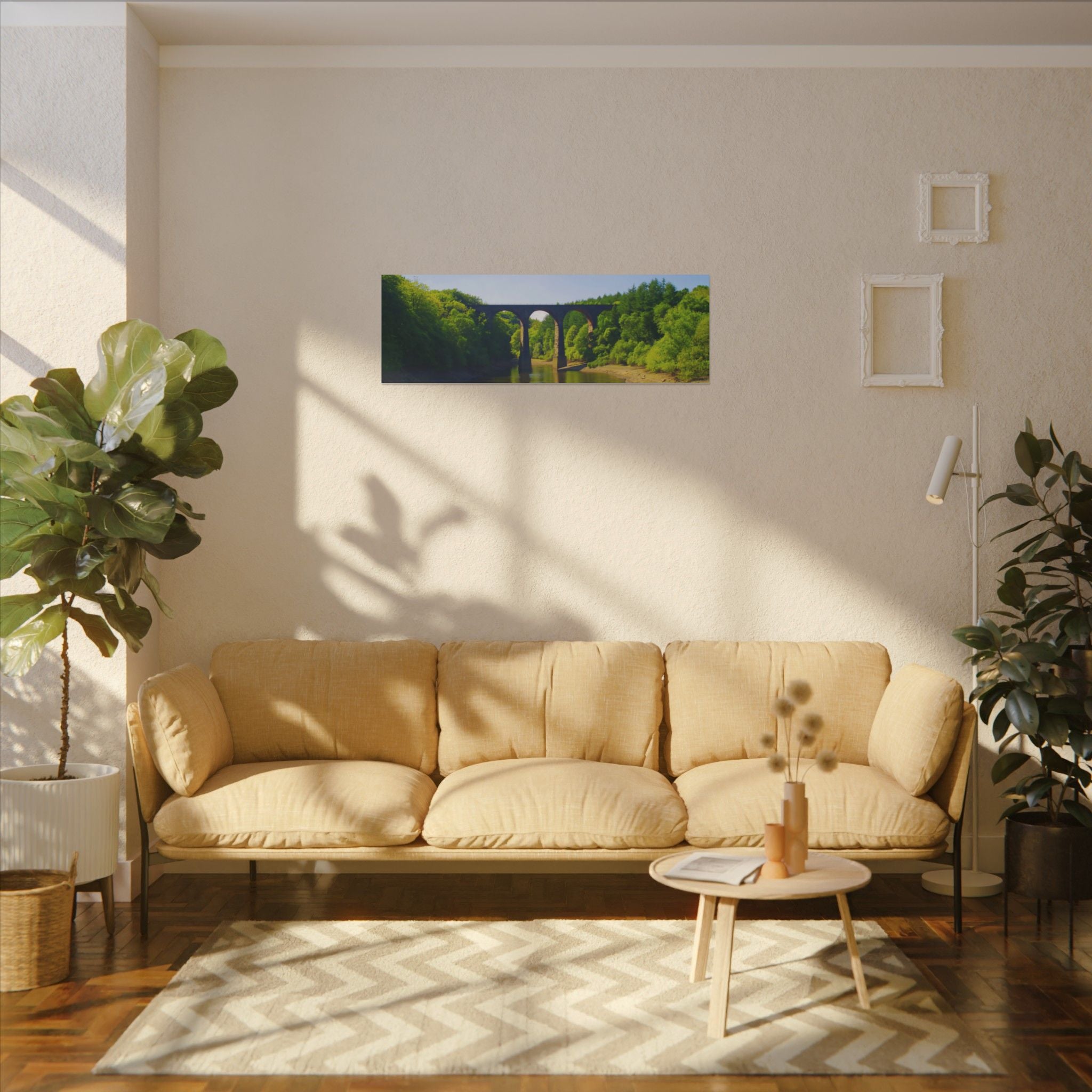 River Viaduct Landscape Canvas Print  Scenic Bridge Wall Art Bradshaw Viaduct Darwen