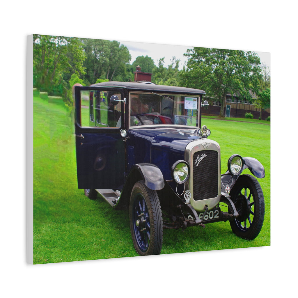 Vintage Austin 1929 Heavy Windsor Car Matte Canvas Print Classic Antique Automobile Wall Art