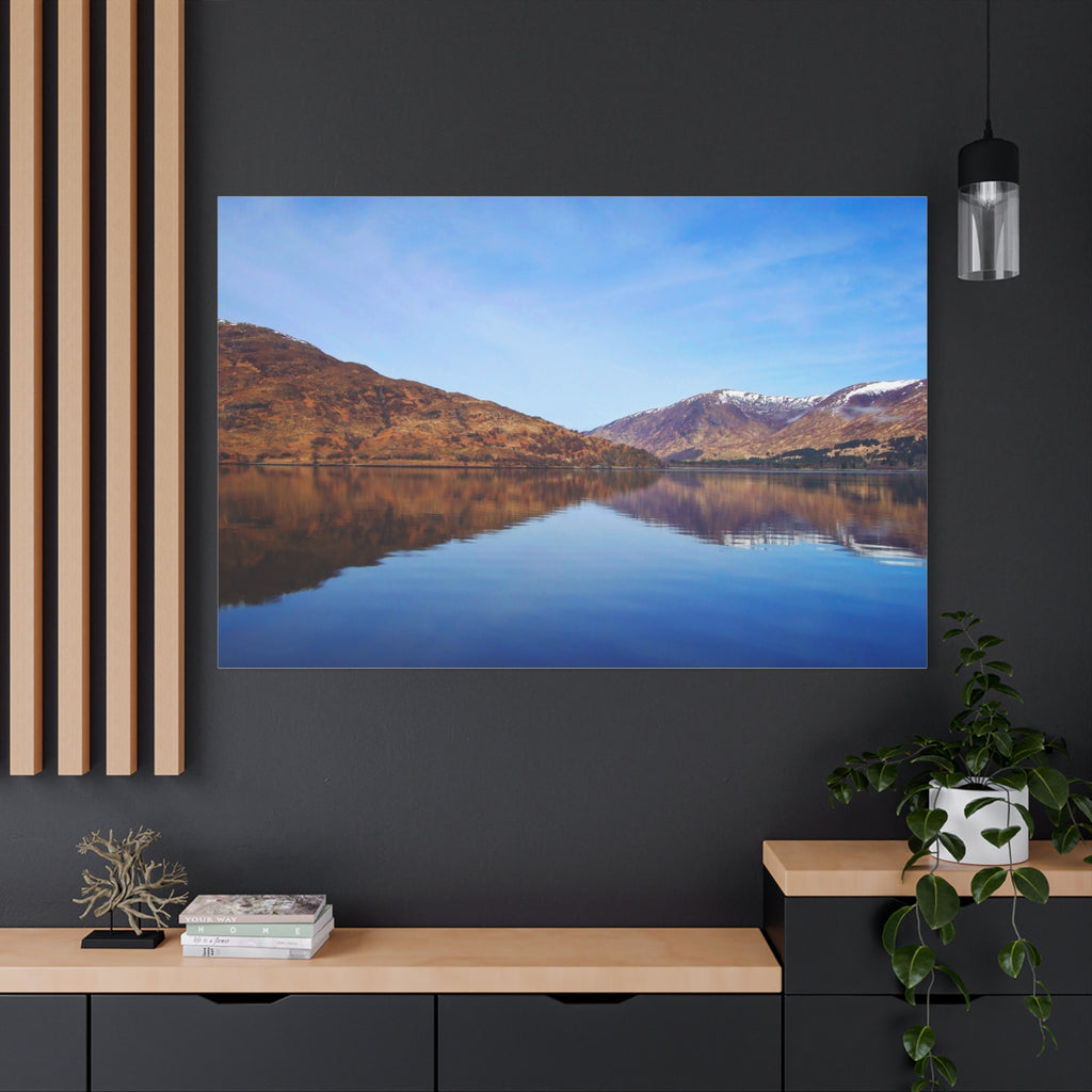 Lake Reflection Canvas Print Tranquil Mountain Landscape Wall Art