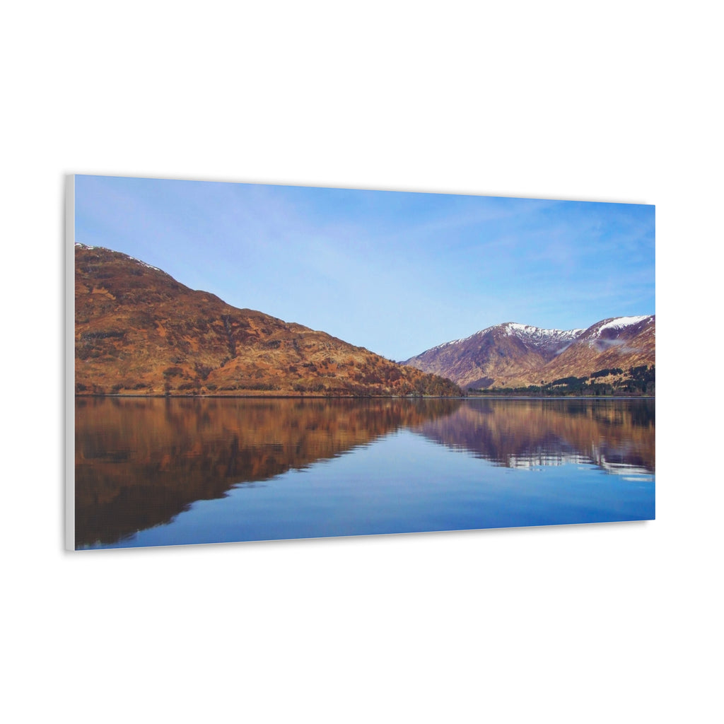 Lake Reflection Canvas Print Tranquil Mountain Landscape Wall Art