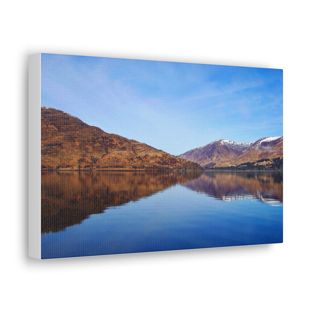 Lake Reflection Canvas Print Tranquil Mountain Landscape Wall Art