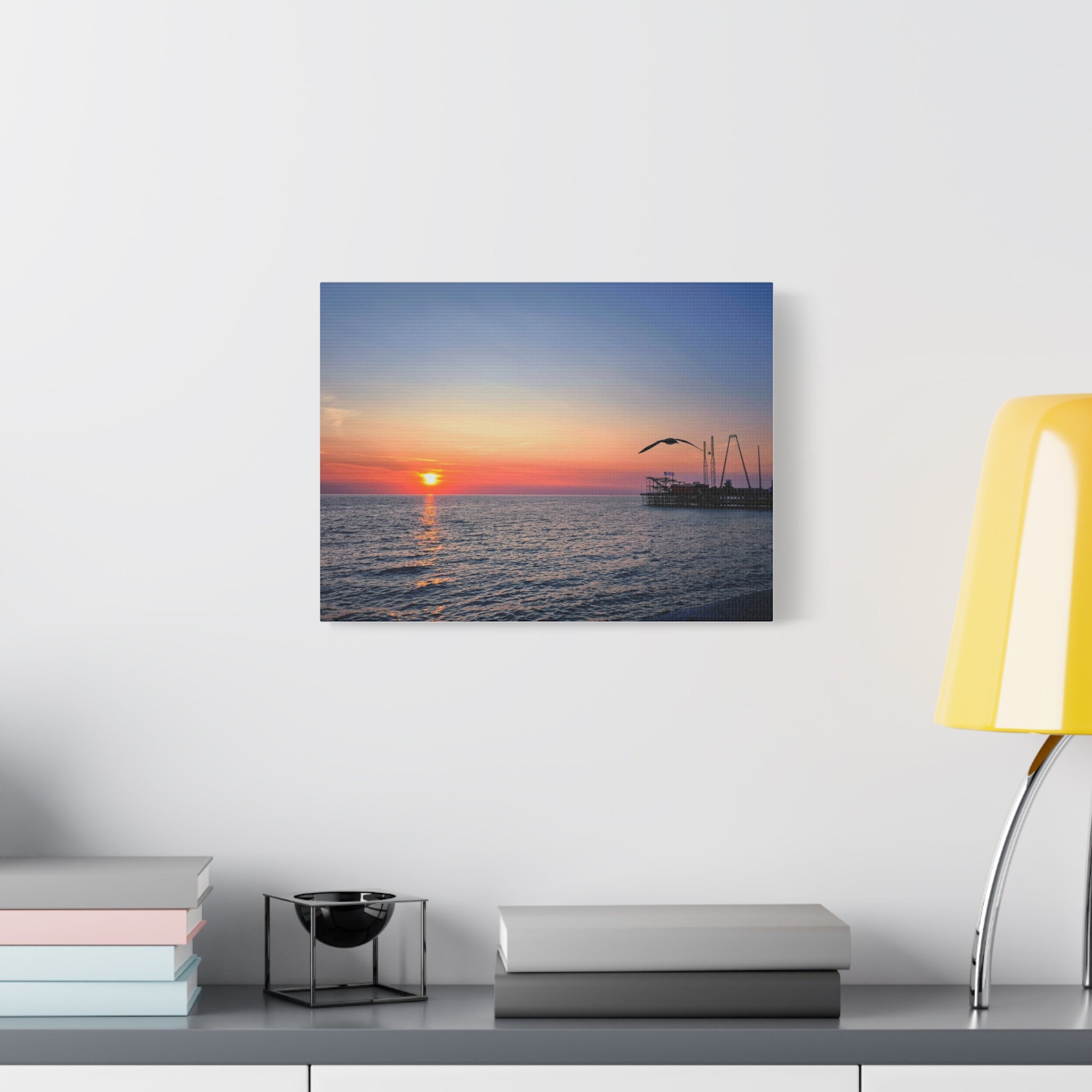 Sunset Seagull Canvas