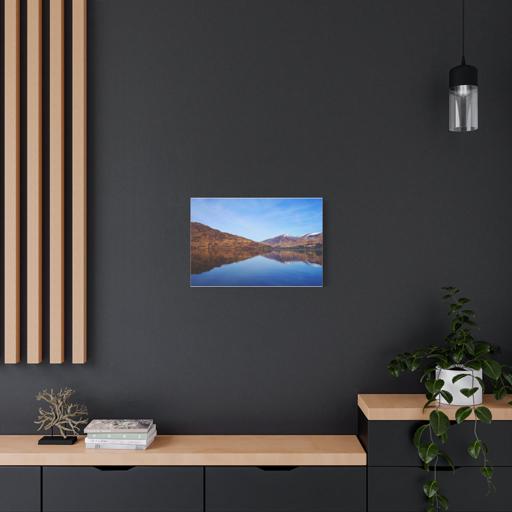 Lake Reflection Canvas Print Tranquil Mountain Landscape Wall Art