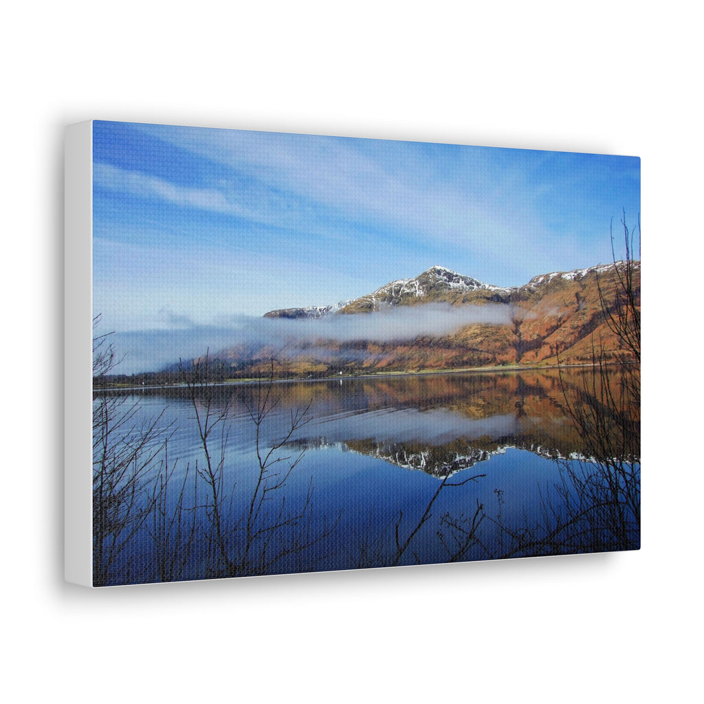 Mountain Lake Reflection Canvas Print — Scenic Landscape Wall Art
